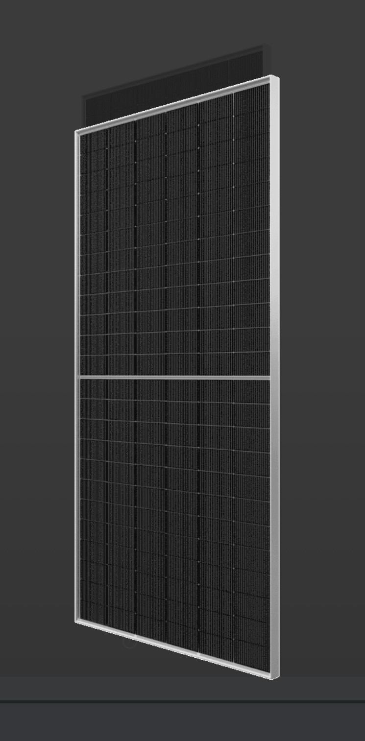 LONGI แผงโซล่าเซลล์  580W MONOCRYSTALLINE รุ่น LR5-72HGD N-Type Bifacila 2,278 X 1,134 X 30mm สีดำ