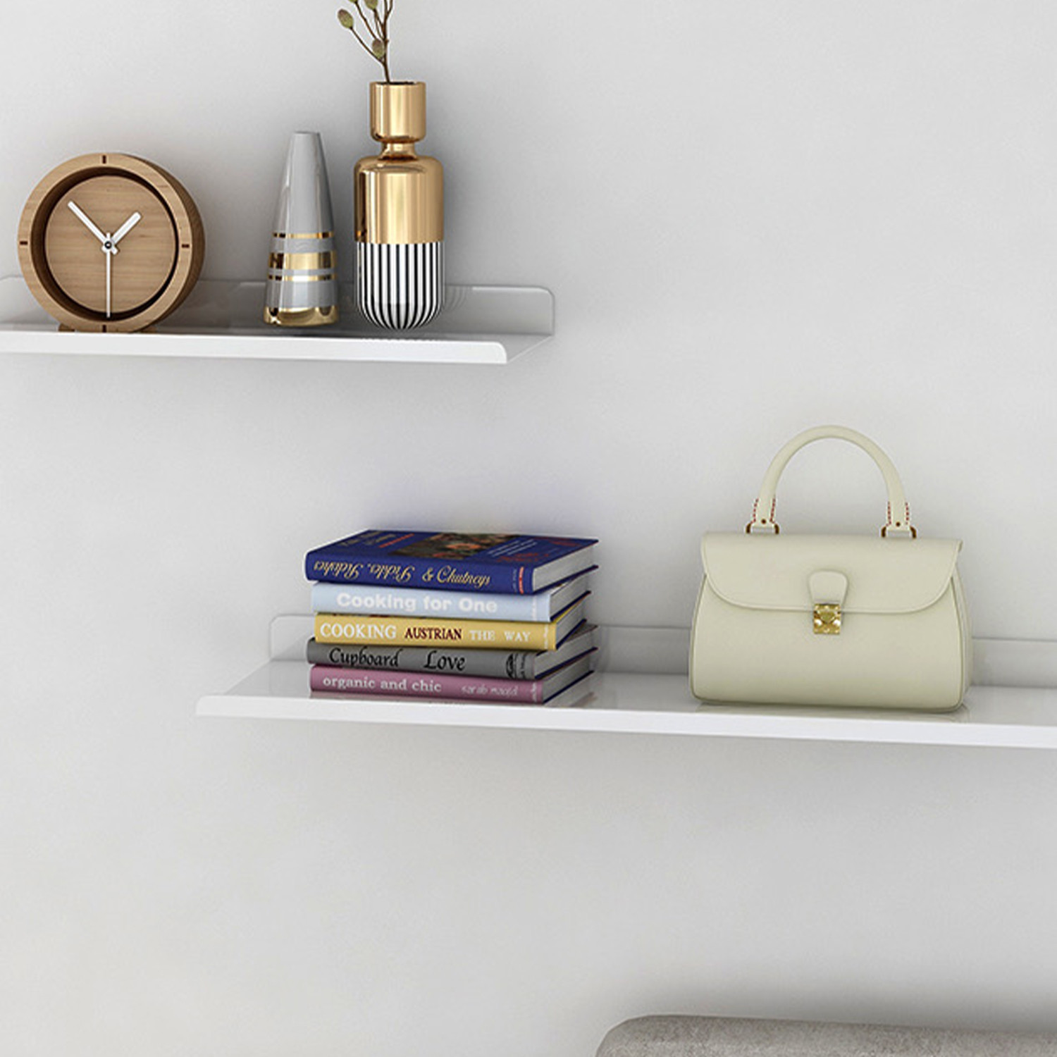 DELICATO  ชั้นติดผนัง รุ่น LOFT-WH ขนาด 12×60×4 ซม. สีขาว