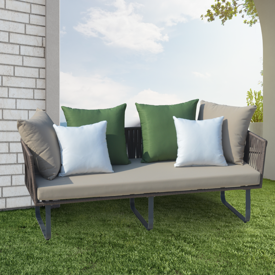 SUMMER SET โซฟา outdoor อลูมิเนียม 2 ที่นั่ง  Tao ขนาด 186x72x69 ซม. สีเบจ