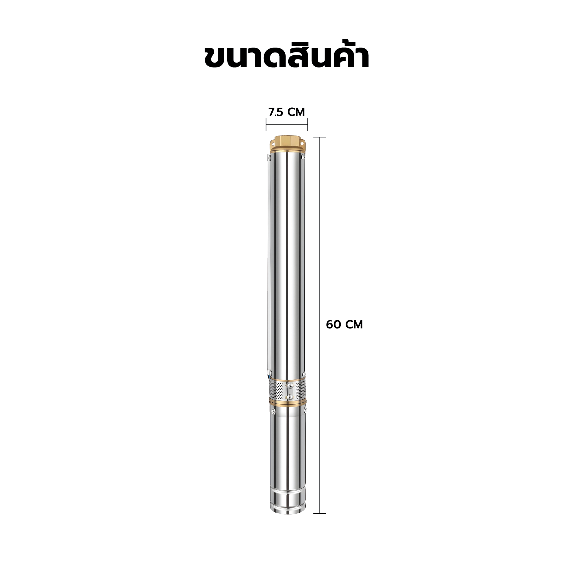 MIZUMA ปั๊มบาดาลโซล่าเซลล์ ท่อ 3  750W รุ่น 3DPC3.8-95-72-750
