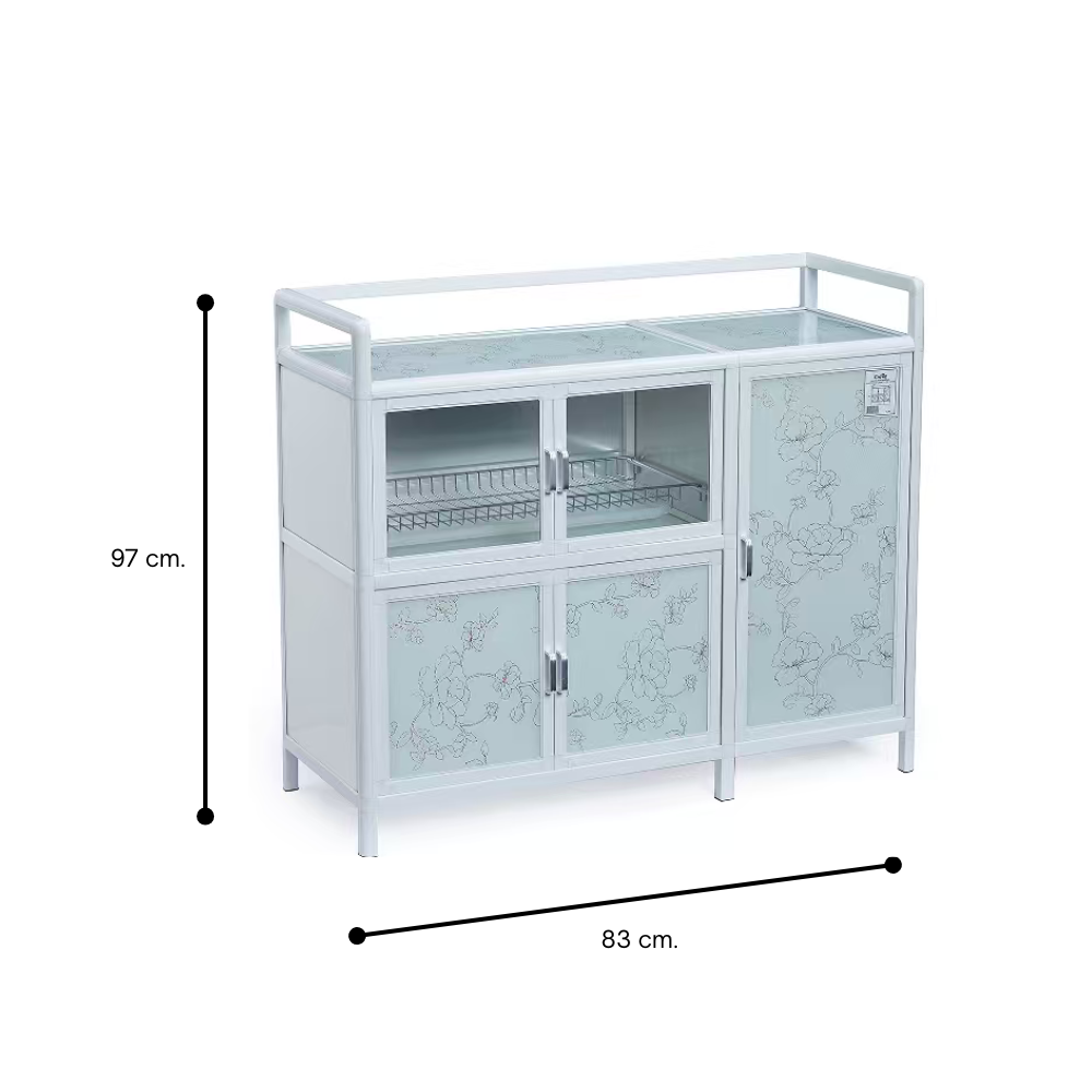 CLOSE ตู้อเนกประสงค์อลูมิเนียม 97x38x83 ซม. AURA WHITE