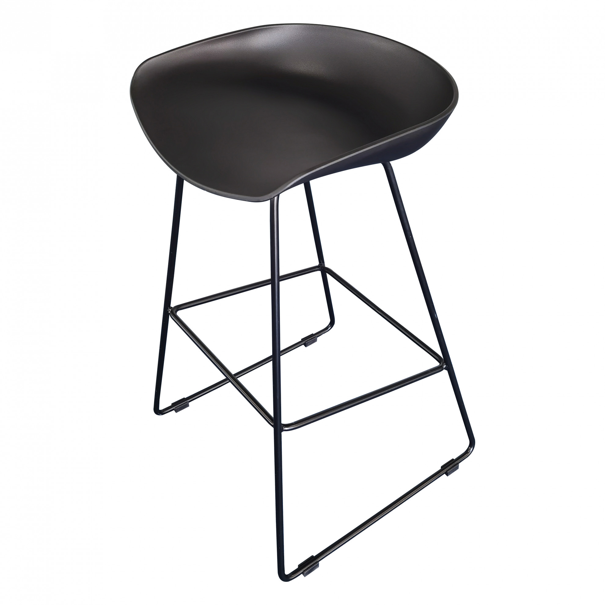  PULITO สตูลสูงขาเหล็ก รุ่น DT1280BK ขนาด 47x48.5x80 ซม. สีดำ
