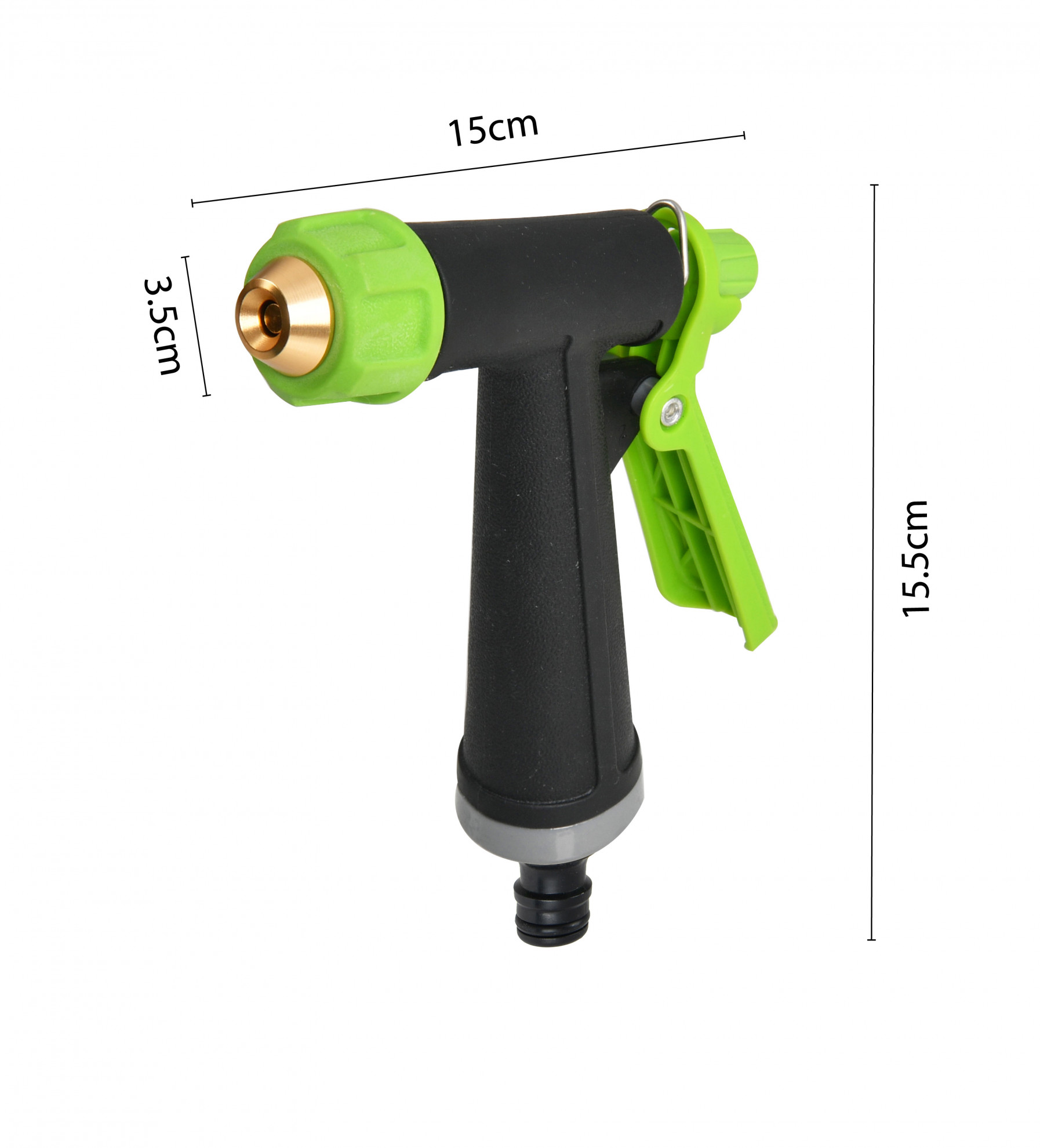 Tree O Plus ปืนฉีดน้ำอลูมิเนียมหุ้มพลาสติกปรับ2รูปแบบ รุ่นGLB-623014-0 สีเขียวดำ