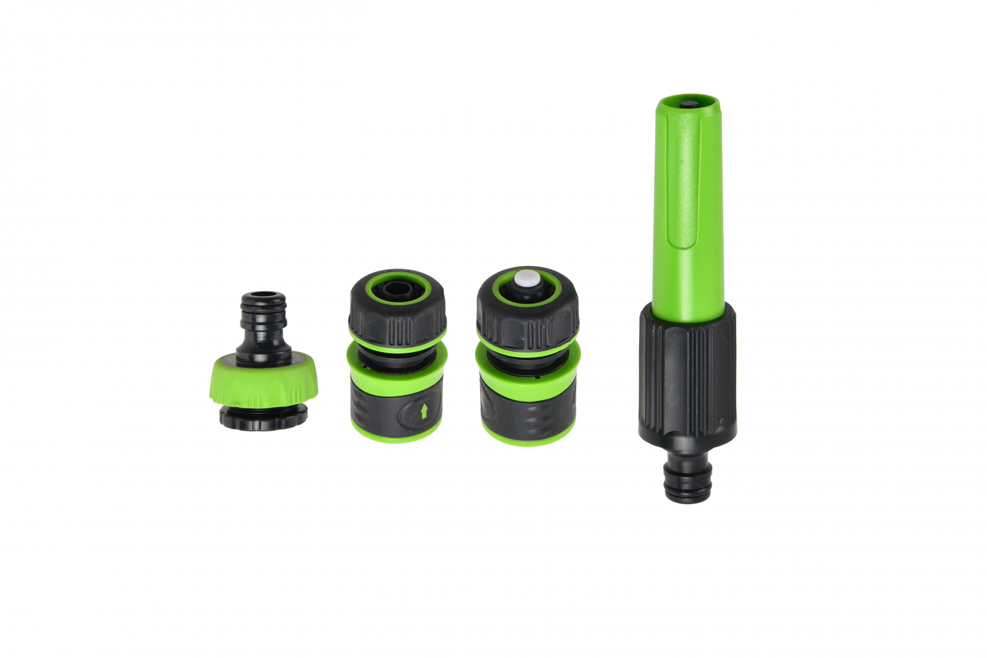 Tree O ชุดหัวฉีดพลาสติกแบบบิดปรับ2รูปแบบ สำหรับก๊อกสนาม1/2“-3/4” รุ่นGLB-8220-0 สีเขียวดำ
