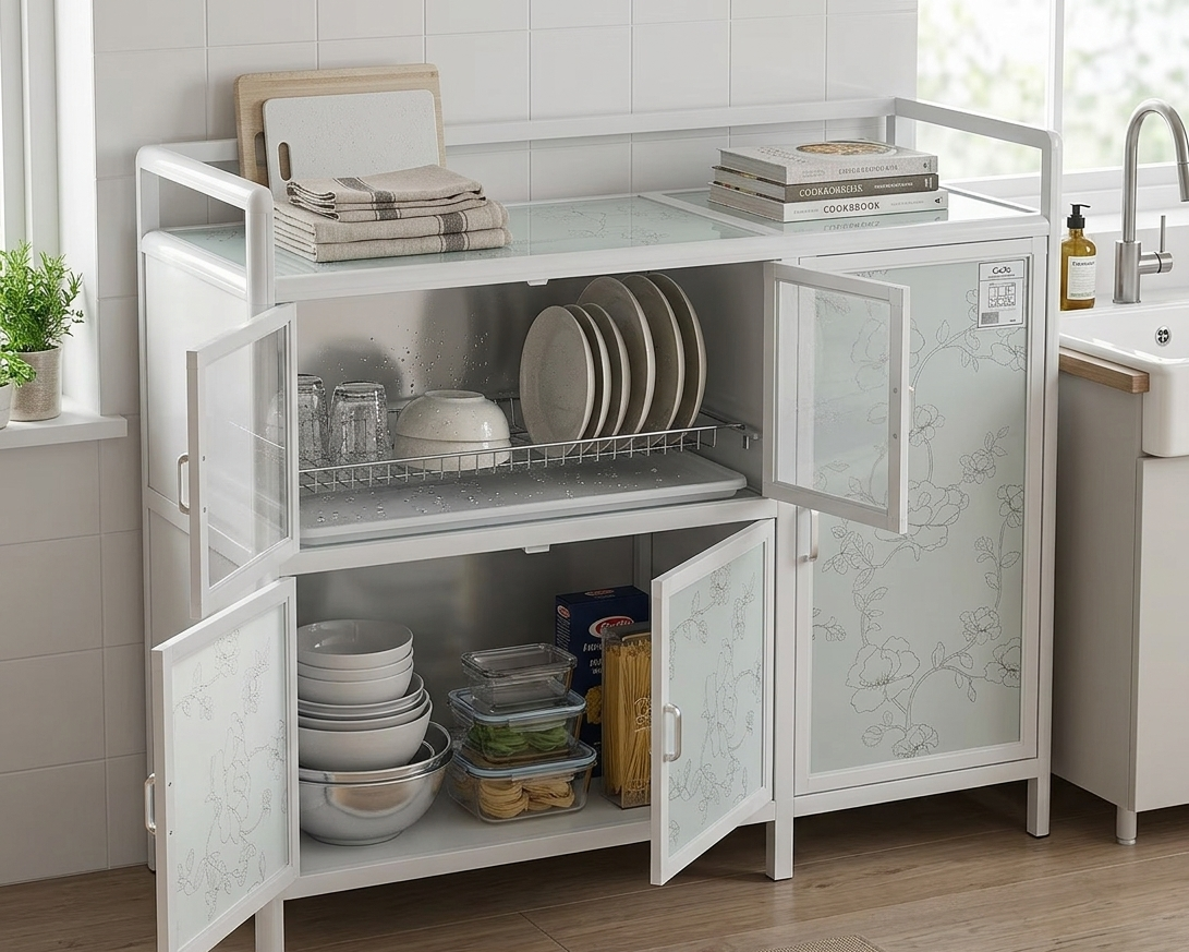 CLOSE ตู้อเนกประสงค์อลูมิเนียม 97x38x83 ซม. AURA WHITE