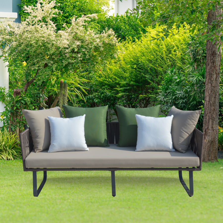 SUMMER SET โซฟา outdoor อลูมิเนียม 2 ที่นั่ง  Tao ขนาด 186x72x69 ซม. สีเบจ