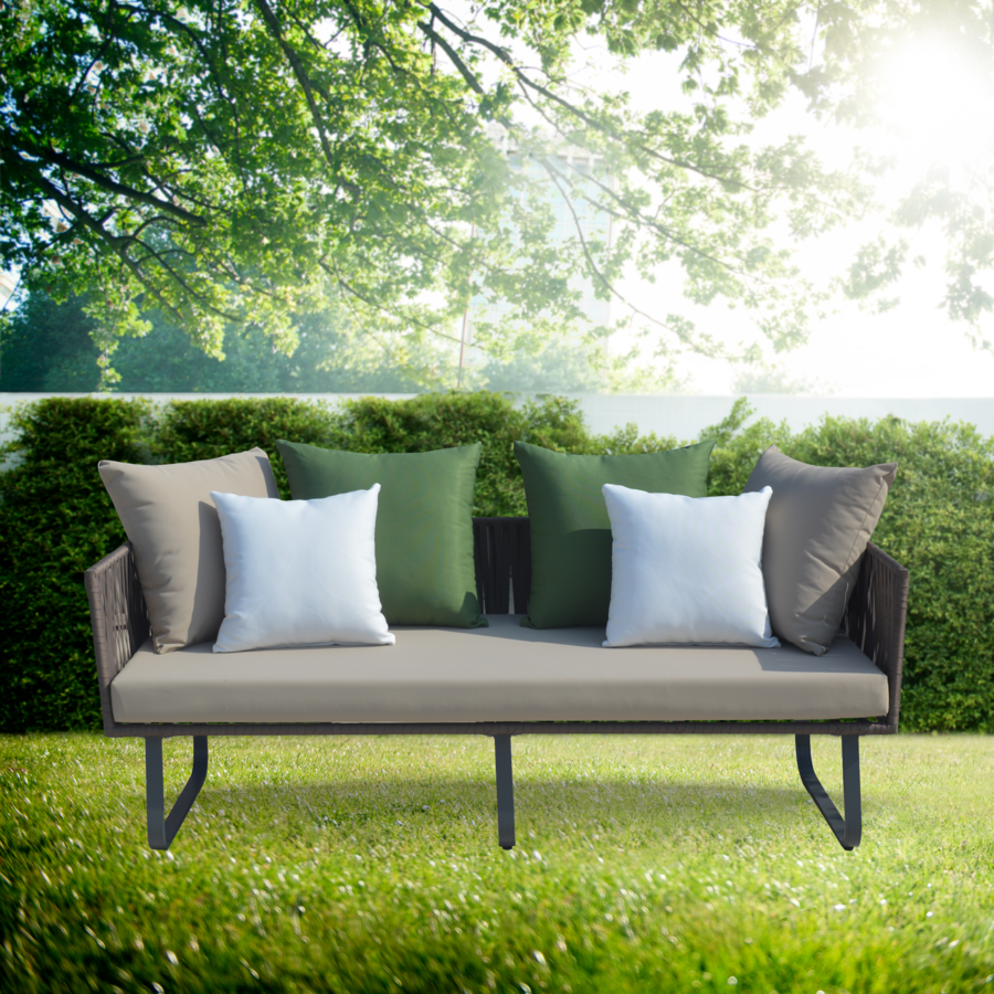 SUMMER SET โซฟา outdoor อลูมิเนียม 2 ที่นั่ง  Tao ขนาด 186x72x69 ซม. สีเบจ