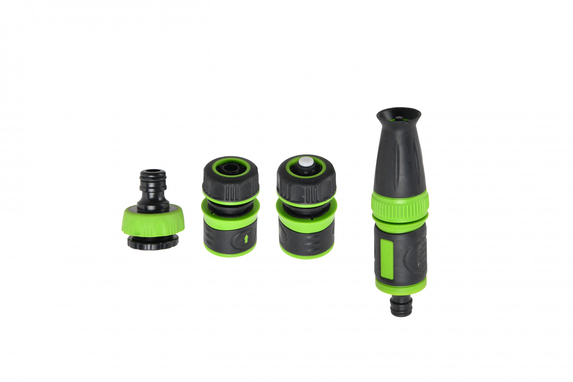 Tree O Plus ชุดหัวฉีดพลาสติกพรีเมียมแบบบิดปรับ2รูปแบบ สำหรับก๊อกสนาม3/4“-1” รุ่นGLB-8202-0 สีเขียวดำ