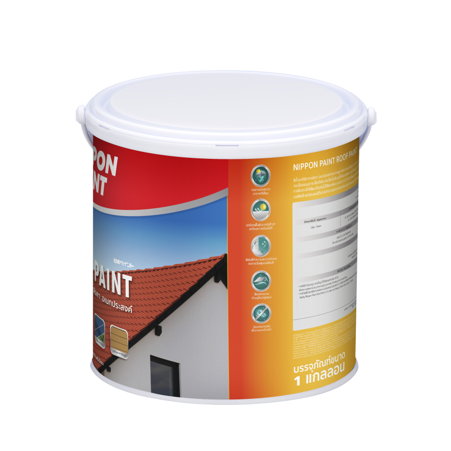 NIPPON PAINT สีน้ำอะคริลิกทาหลังคา ROOF PAINT NP-3578 ขนาด 1 กล สีน้ำตาลมอคค่า 