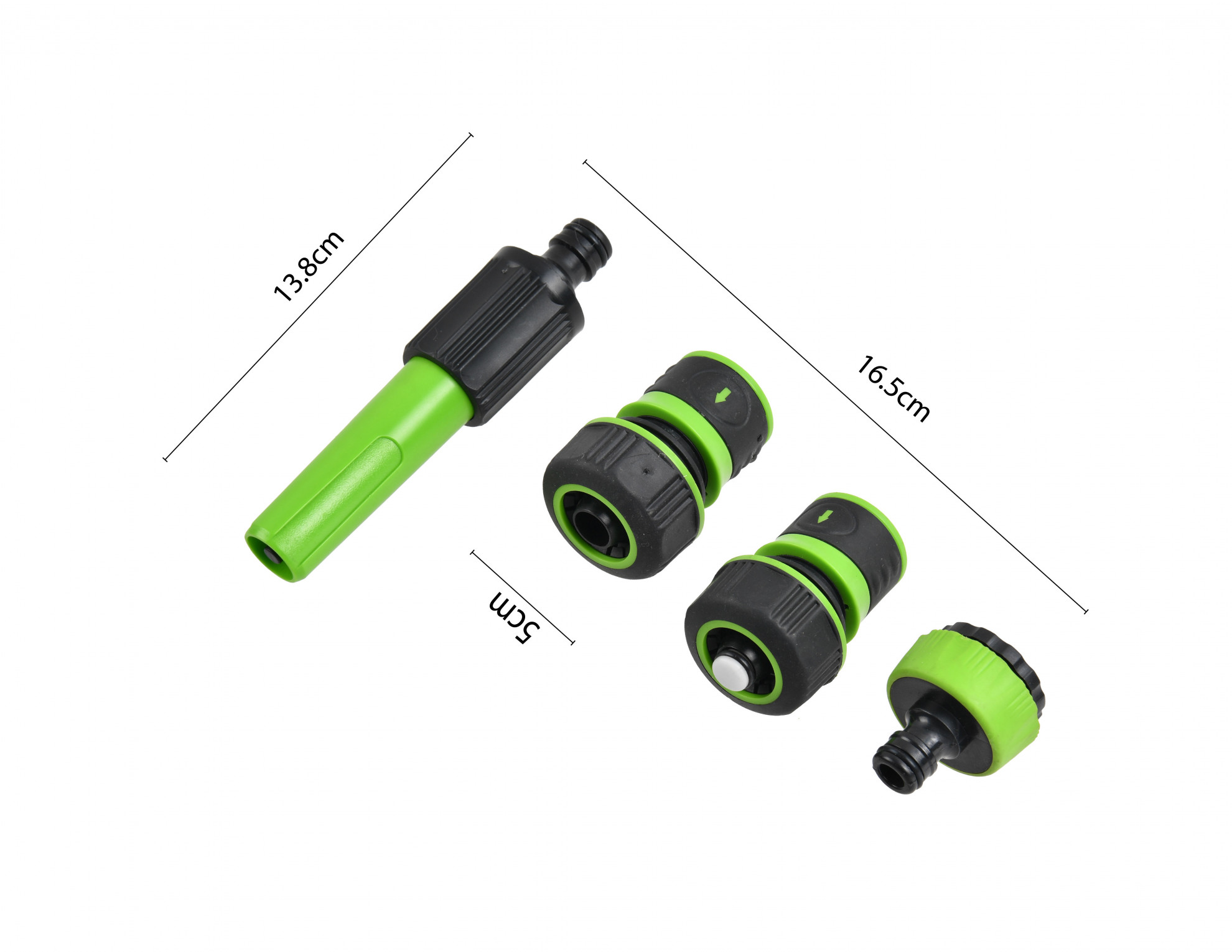 Tree O ชุดหัวฉีดพลาสติกแบบบิดปรับ2รูปแบบ สำหรับก๊อกสนาม3/4“-1” รุ่นGLB-8211-0 สีเขียวดำ