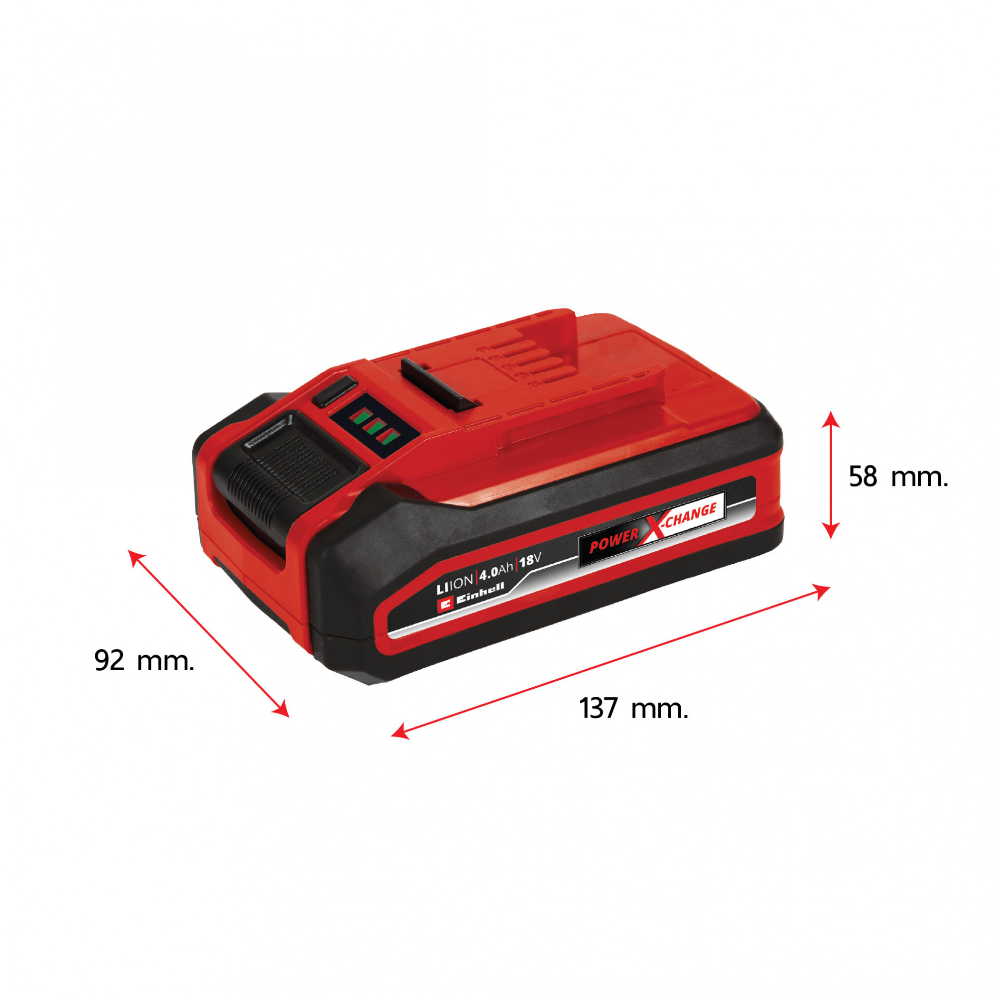 Einhell แบตเตอรี ขนาด 18V ความจุ4.0Ah รุ่น Power X-Change Plus 4.0