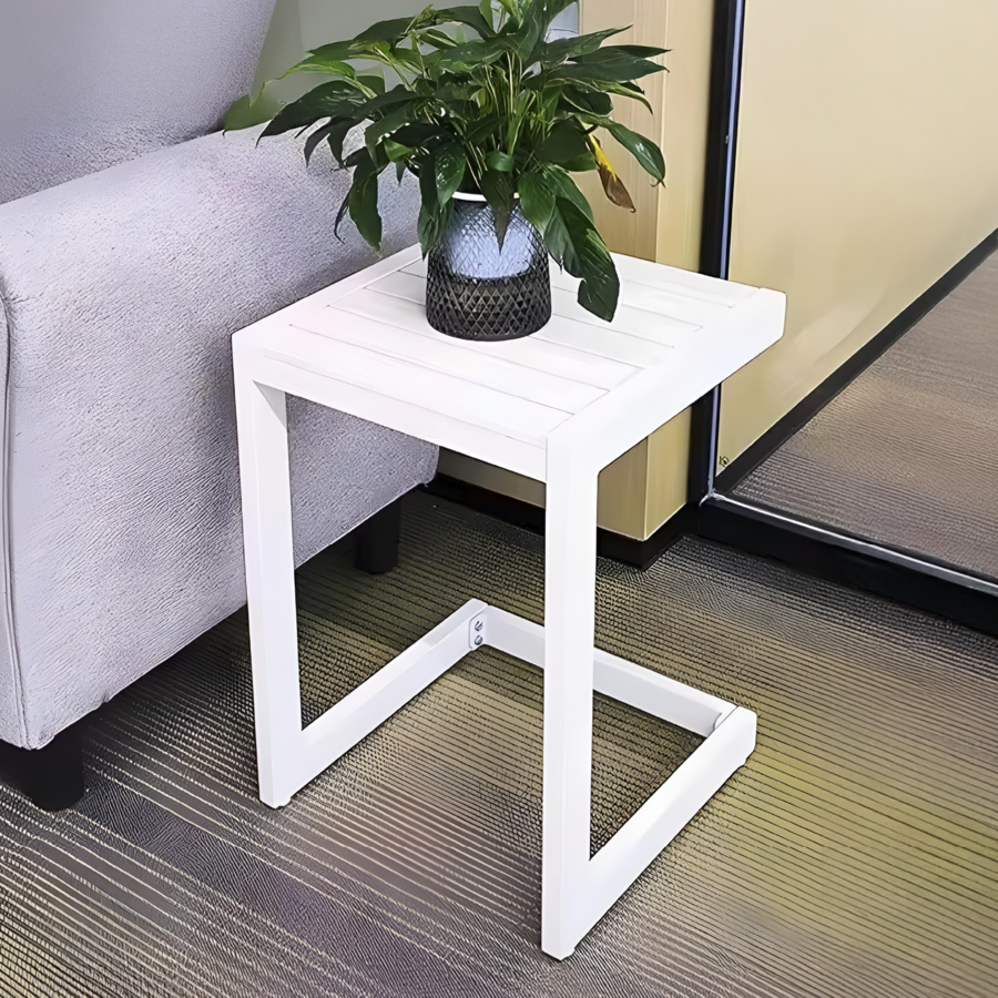 SUMMER SETโต๊ะ outdoor อลูมิเนียม Rang ขนาด 45x45x50 ซม. สีขาว
