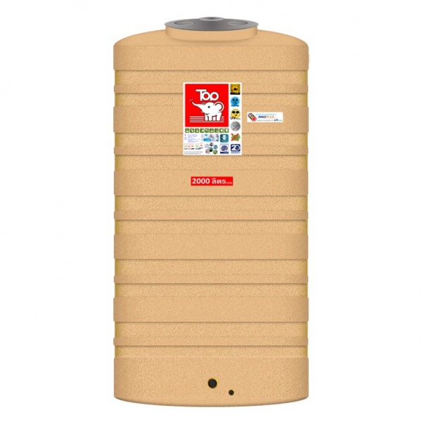 TOP ถังเก็บน้ำบนดิน 2000L รุ่น TNT-2000L (แกรนิต) รับประกัน 20 ปี