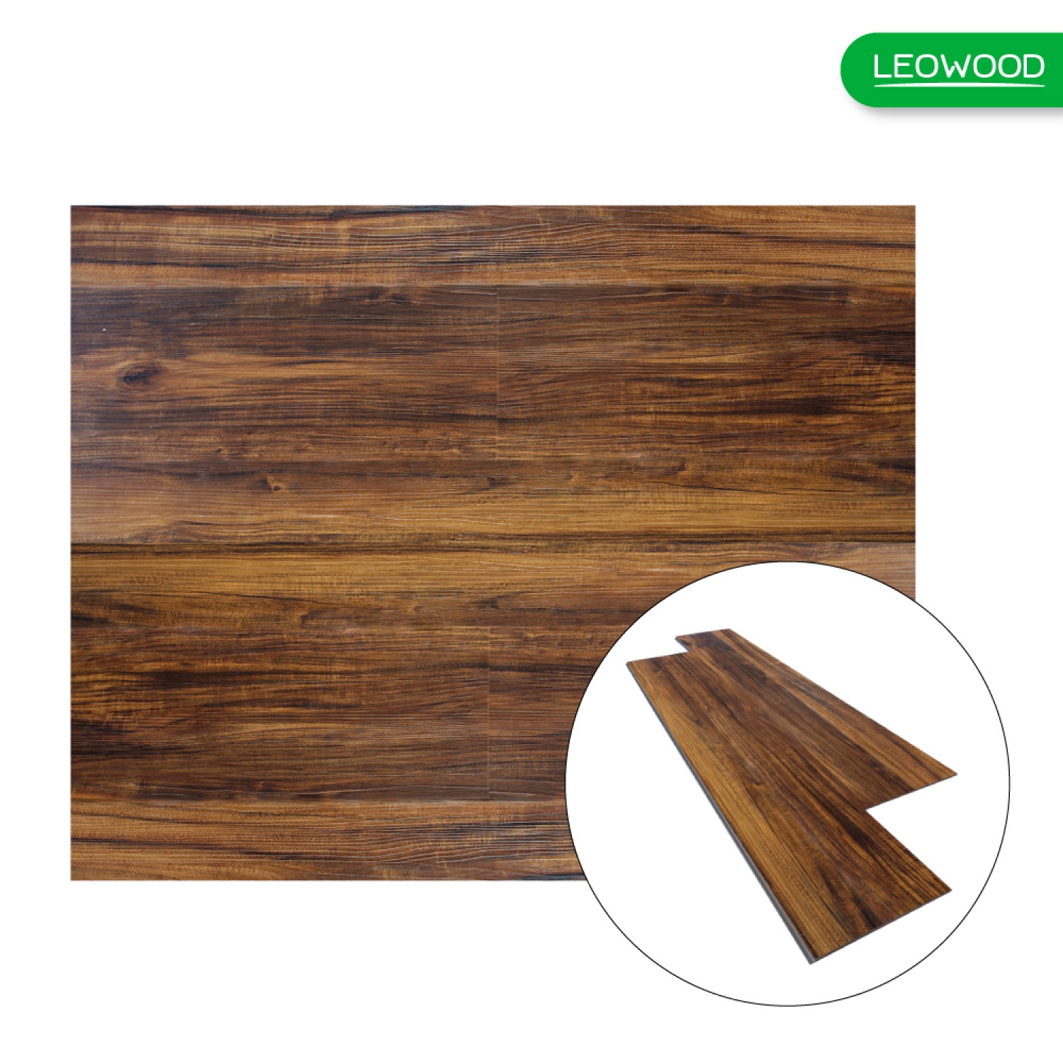 LEOWOOD ไม้พื้นกันน้ำ Leo Aqua Hawaii-Acacia (4x180x1218mm) (2.63.ตรม) A.