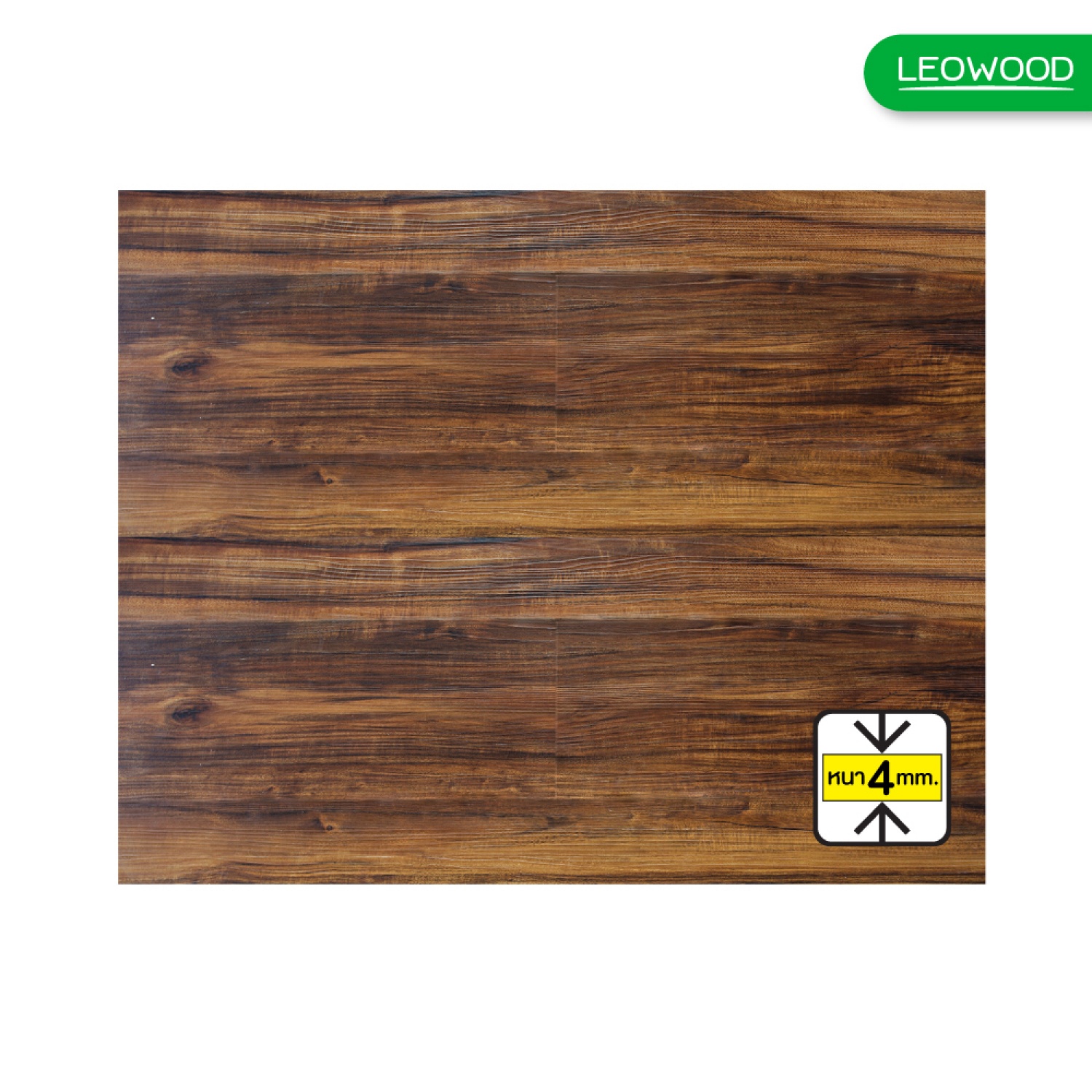 LEOWOOD พื้นไม้ SPC ทนชื้น หนา 4 มม. รุ่น Aqua Premium สีีี Hawaii Acacia 4x183x1218 มม. (12P) (2.67 ตร.ม.)