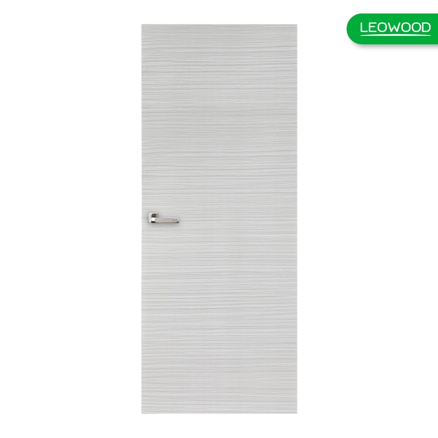 LEOWOOD ประตูยูพีวีซี Aqua+ ขนาด 80x200ซม. IAP058 สีเทาอ่อน