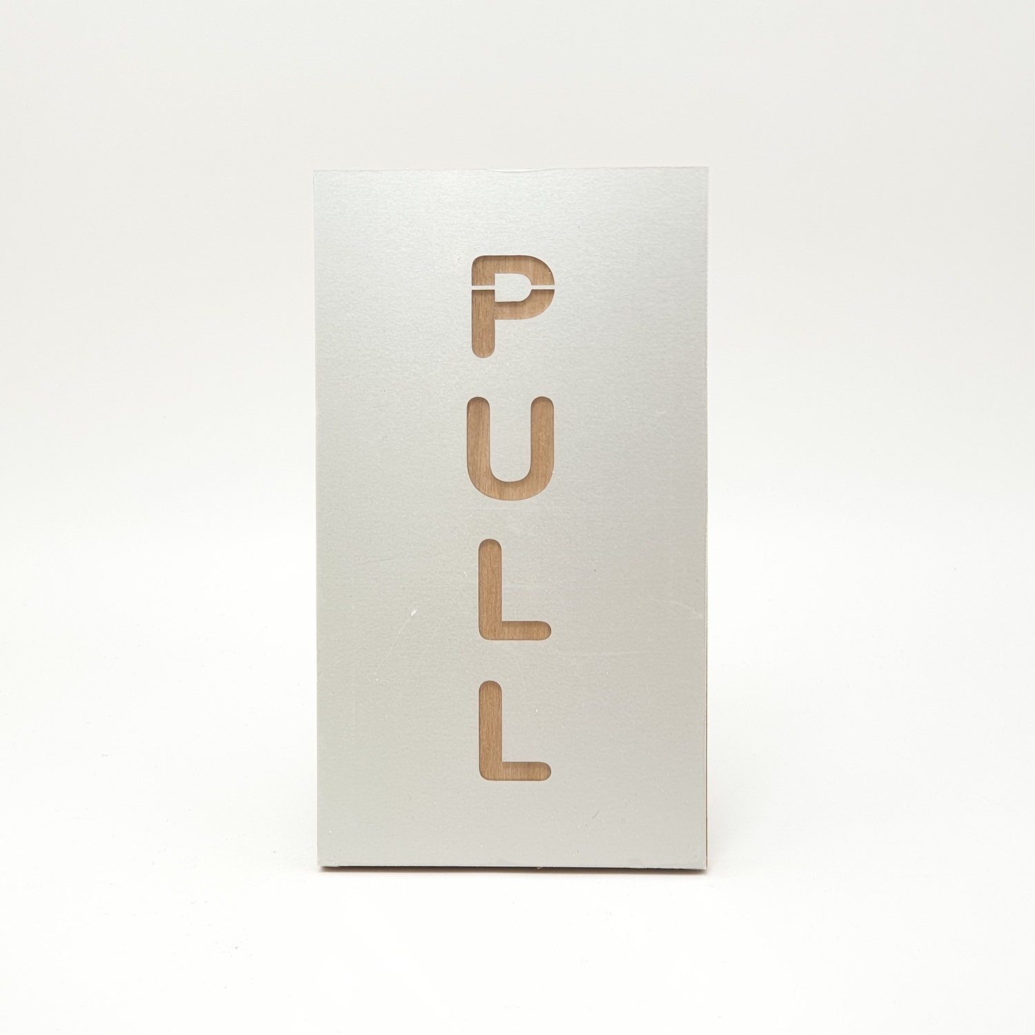 C Signage ป้ายอลูมิเนียม ประกบไม้ (Pullขนาด9x16cm.) CSWVL-003