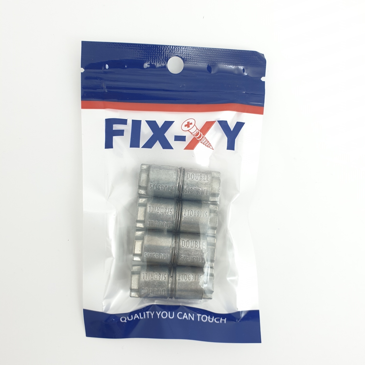 FIX-XY พุกตะกั่ว5/16 x 5/8 (4ชิ้น/แพ็ค) EG- 002 สีโครเมี่ยม
