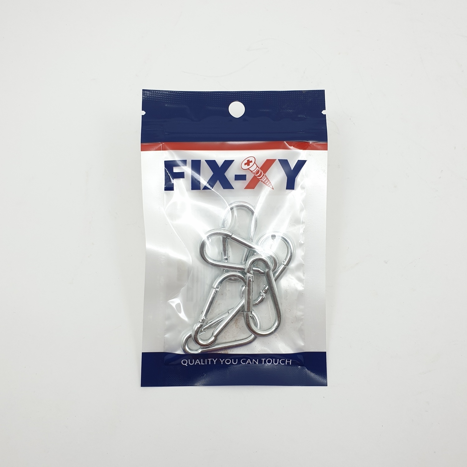 FIX-XY ห่วงเกี่ยวนิรภัย 3.4x1.8cm. (6ชิ้น/แพ็ค) ER-001-S