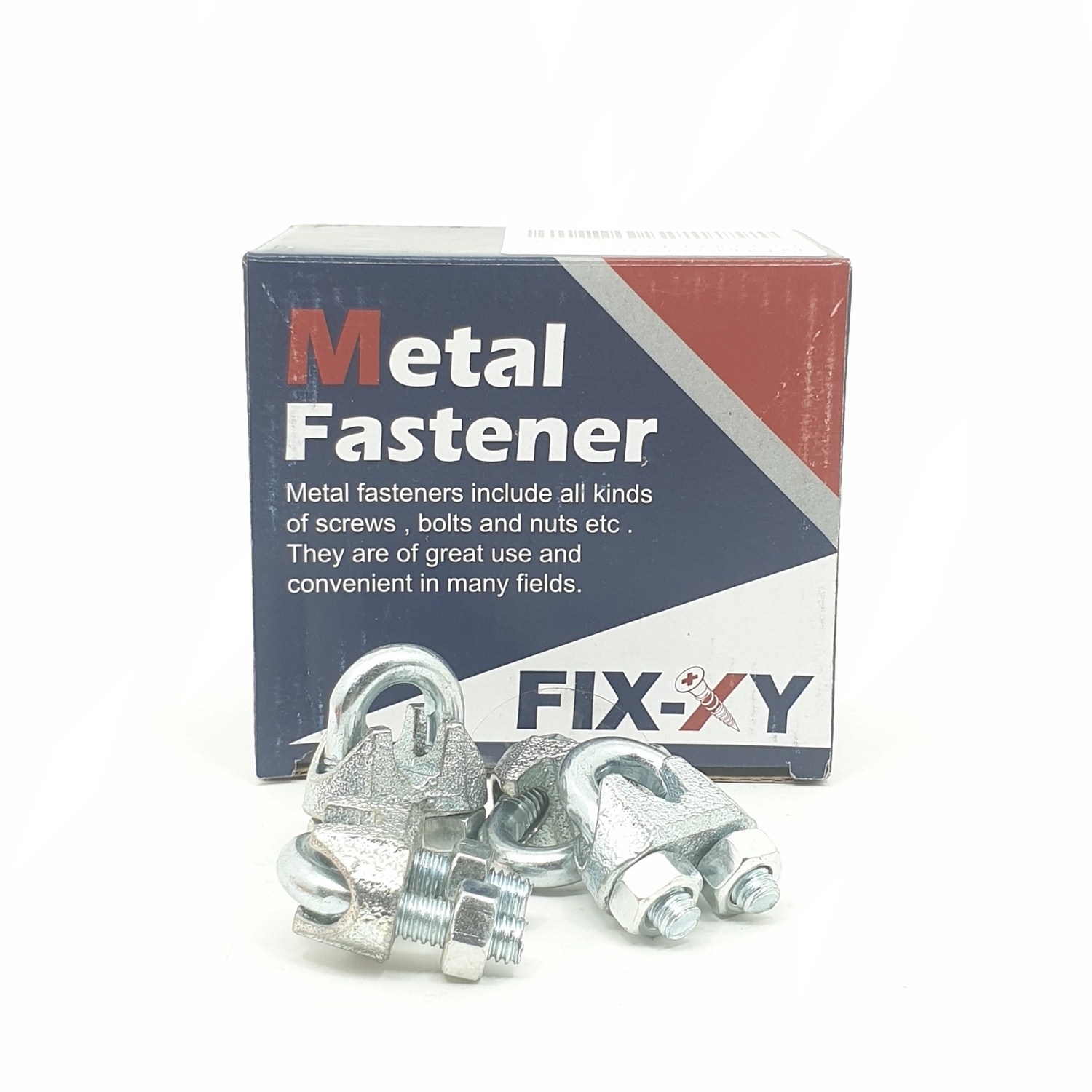 FIX-XY กิ๊ปจับสลิง 5/16 (10ชิ้น/กล่อง) EQ-004-B สีโครเมี่ยม