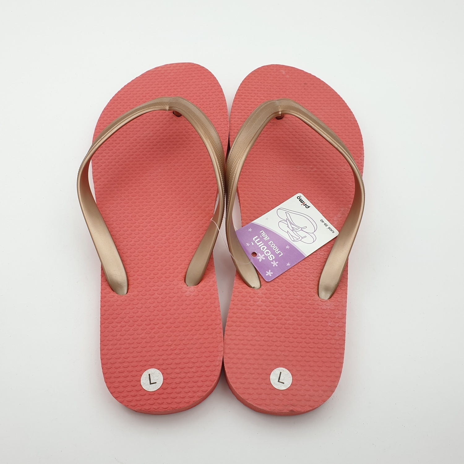 PRIMO รองเท้าแตะยางพารา เบอร์ 39-40 LR003 สีส้ม