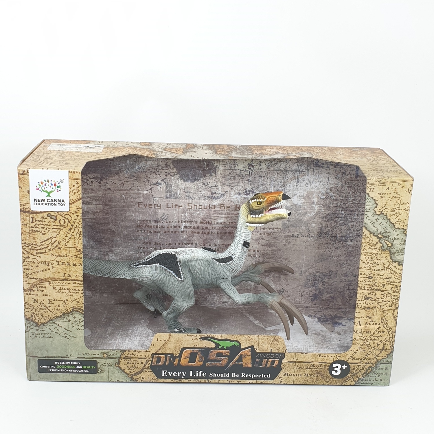 Sanook&Toys ไดโนเสาร์ New sickle Dragon12x35x21cm. X3075 สีเทา