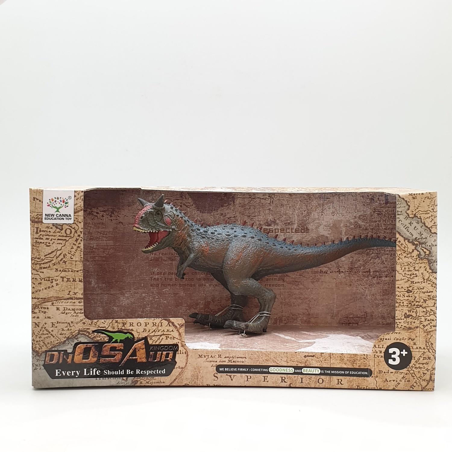 Sanook&Toys ไดโนเสาร์ Carnotaurus ขนาด 11*29*14cm X3052 สีน้ำตาล