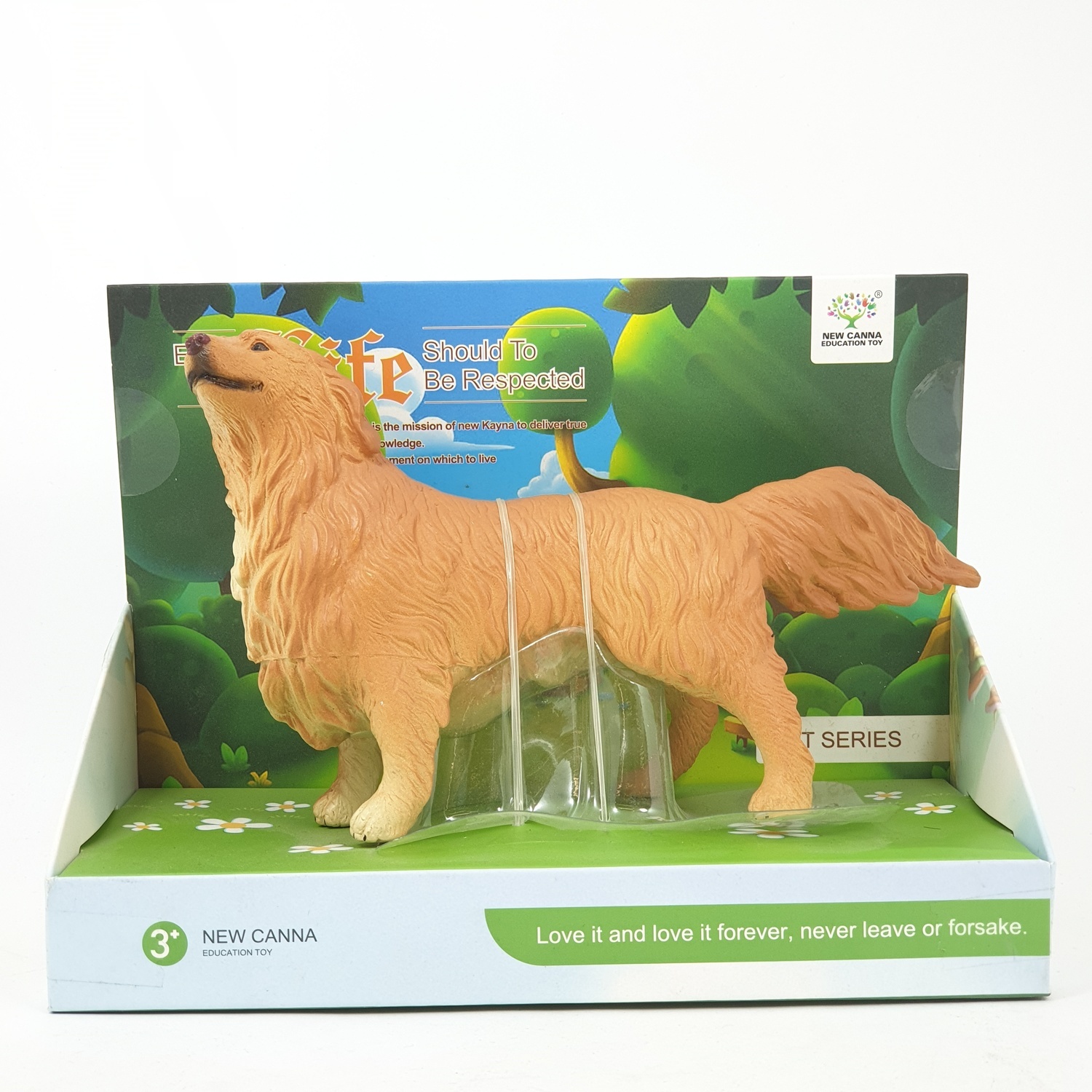 Sanook&Toys สุนัขโกลเด้นจำลอง ขนาด 9 นิ้ว ขนาด 11*22*16.5cm X111 สีน้ำตาล