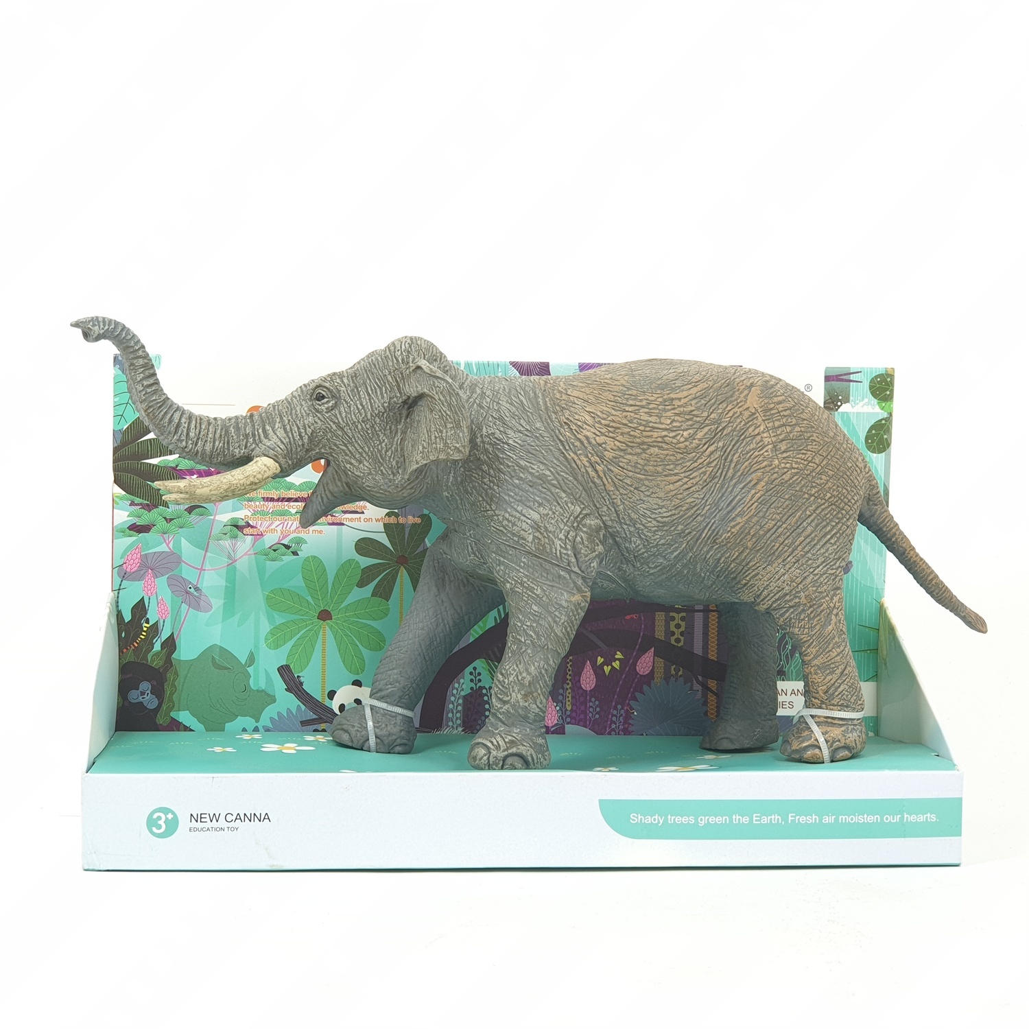 Sanook&Toys ช้างจำลองขนาด 12 นิ้ว ขนาด 10*28*16.5cm X136 สีเทาอ่อน