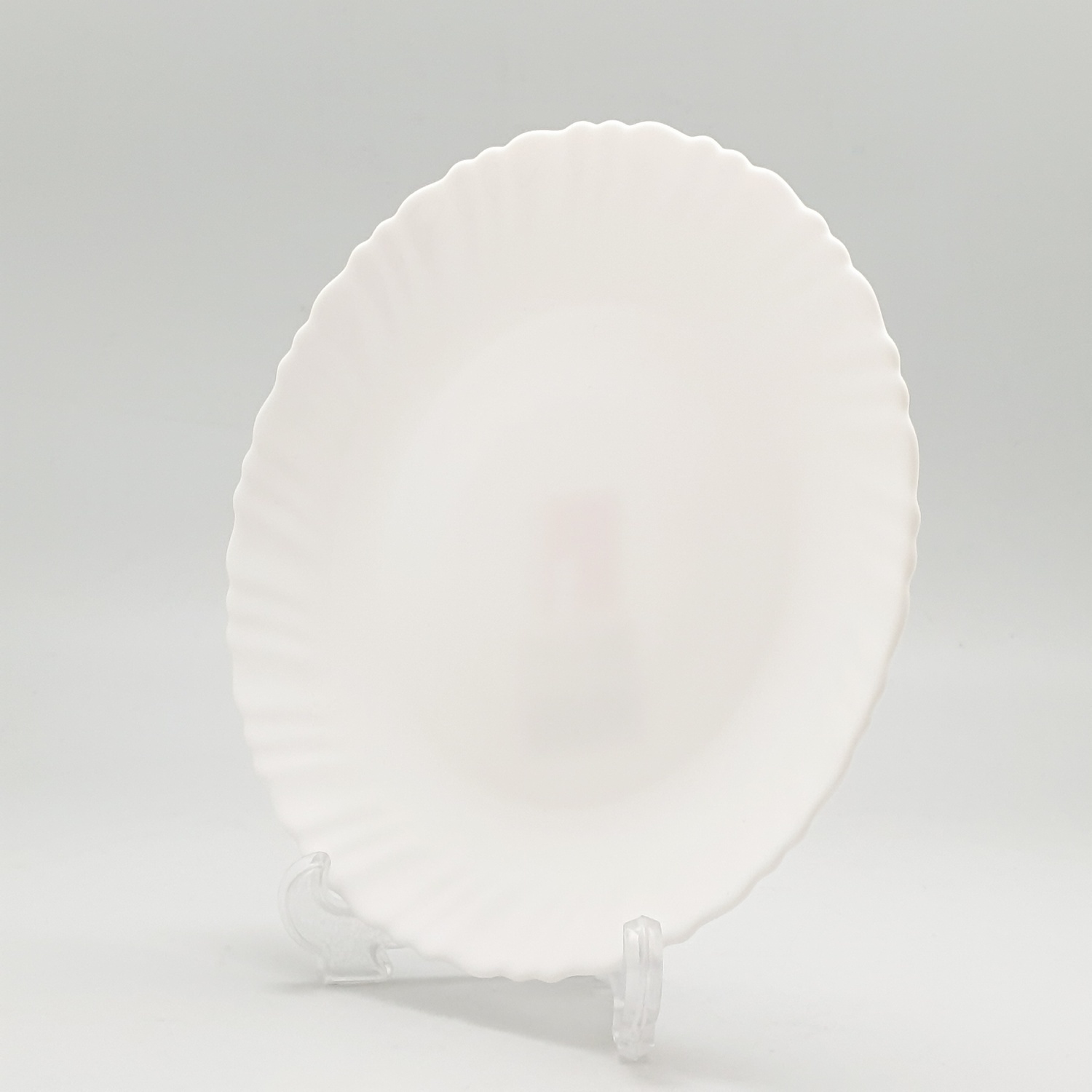 ADAMAS จานโอปอลขอบริ้ว สีขาว 7.5 HBTP75-H0 สีขาว