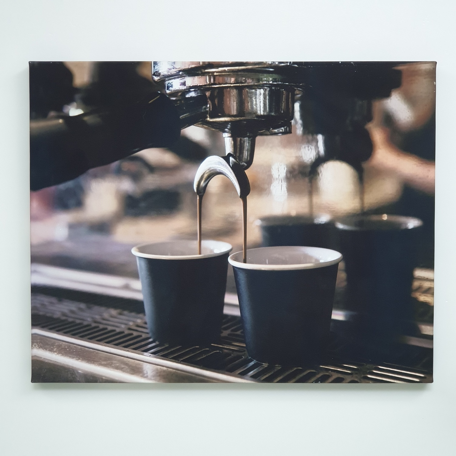 NICE รูปภาพพิมพ์ผ้าใบ Coffee Shop ขนาด 50x40ซม. (ก.xส.) (ชงกาแฟจากเครื่อง) C5040-3