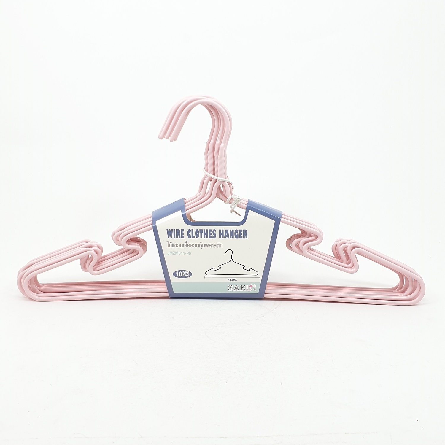 SAKU ไม้แขนเสื้อลวดหุ้มพลาสติก JMZM011-PK สีชมพู