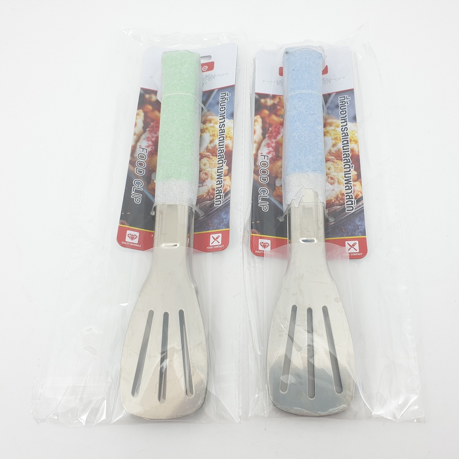 SANE SANE ที่คีบอาหารสเตนเลสด้ามพลาสติก 10” PQS-RT280 สีแดง ขาว