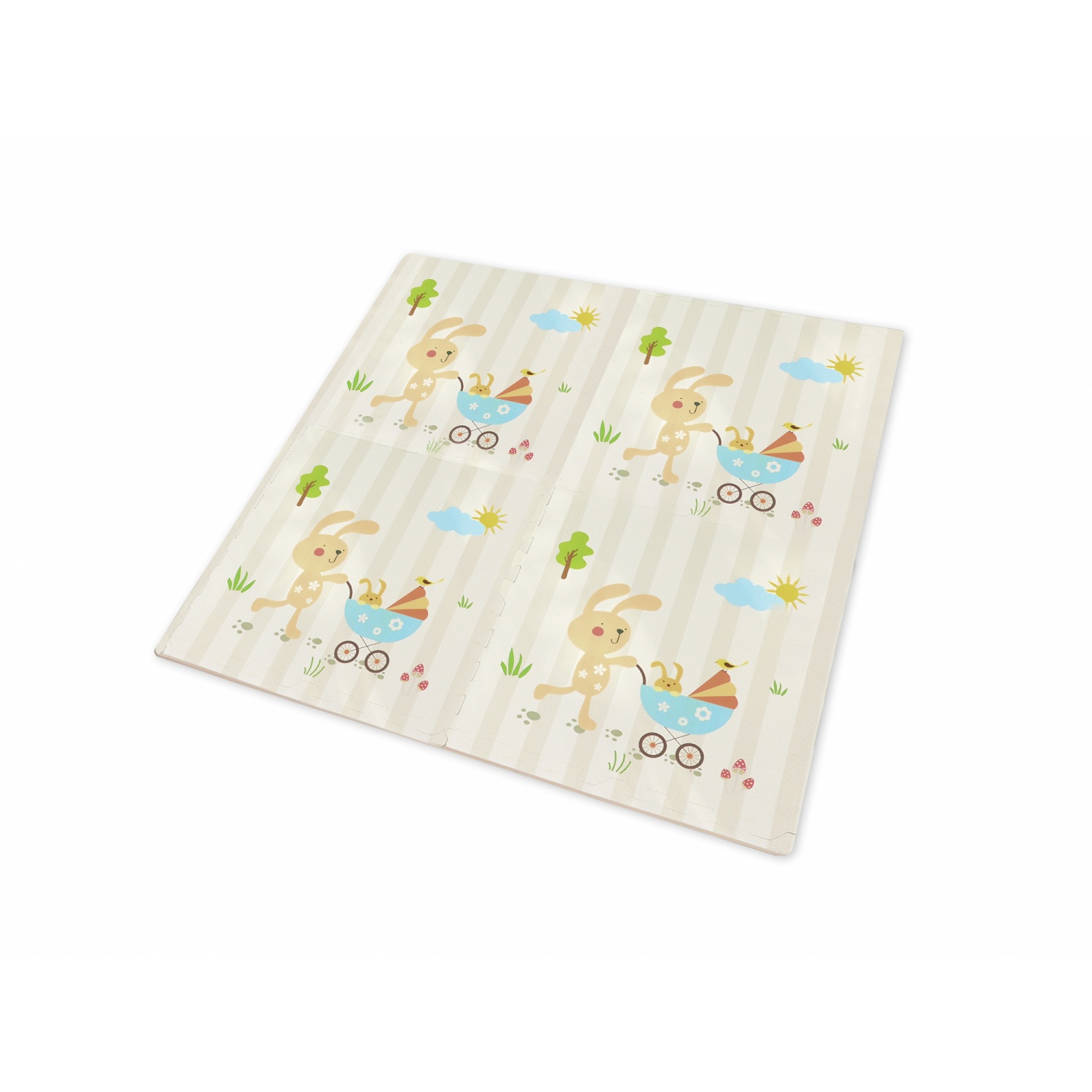 NINO WORLD ชุดแผ่นปูพื้นจิ๊กซอว์ (4 แผ่น) ขนาด 60x60x1.2 cm. รูปสัตว์ 4TLX006