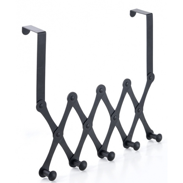 Iris ขอแขวนผ้าสแตนเลส 5 ขอ รุ่น slim PQS-PP5 สีดำ