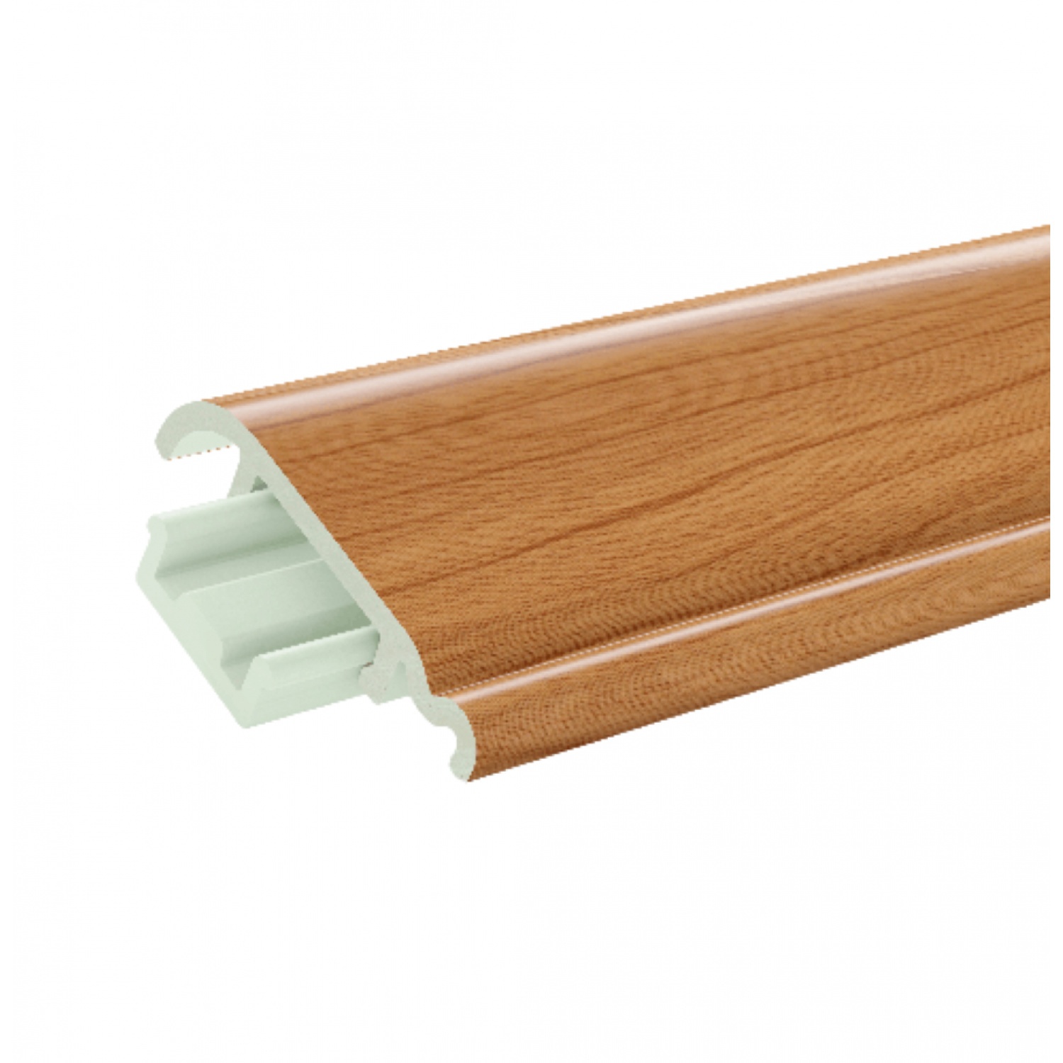 GREAT WOOD ไม้บัวล่าง PVC FBM-0601A (CH01) 60x16x2700มม. สีเชอร์รี