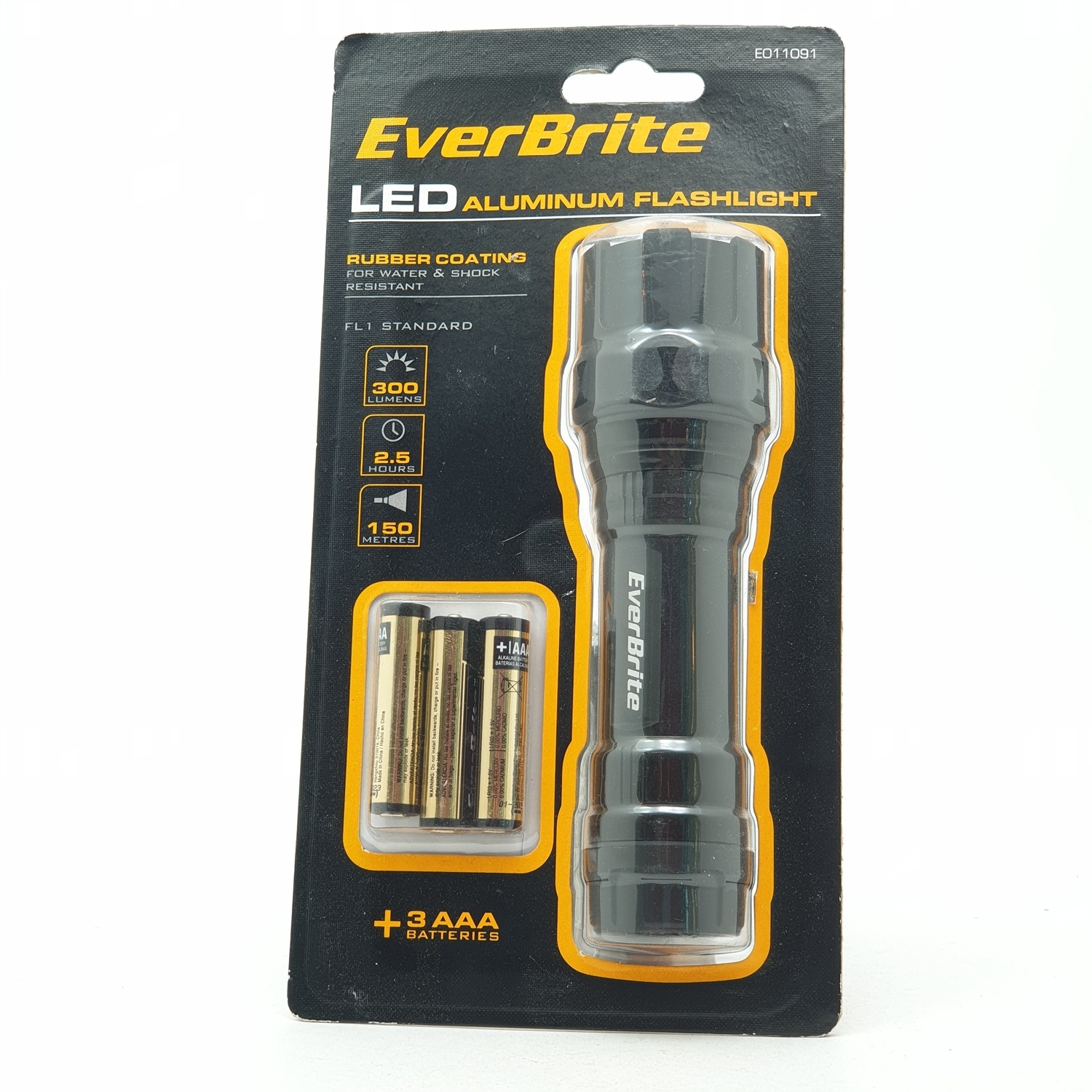 EVERBRITE ไฟฉาย ขนาด 4.2x14x4.2 cm รุ่น E011091 สีดำ