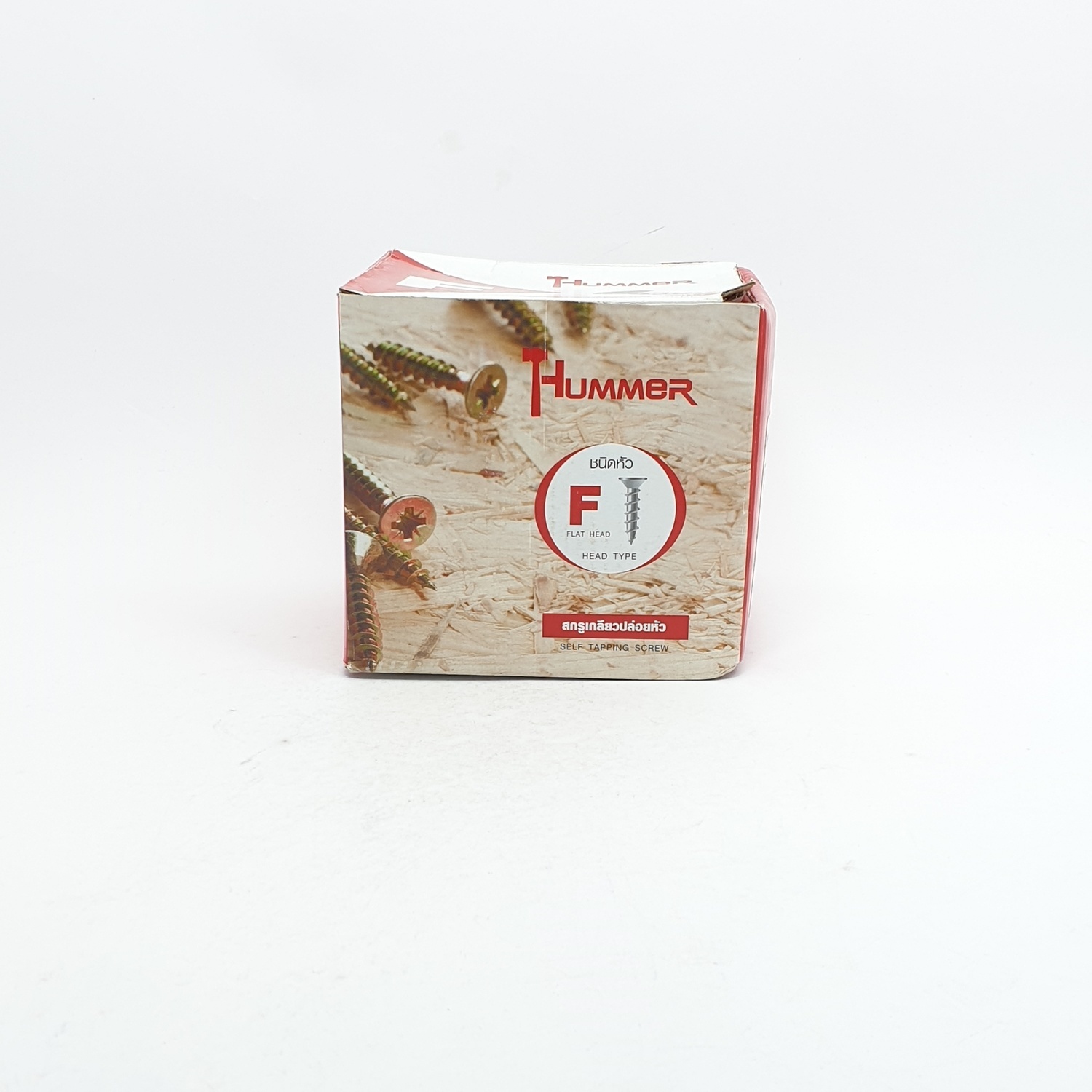 HUMMER สกรูเกลียวปล่อยหัว 8x1-1/2นิ้ว (1000ตัว/กล่อง) F-HM8112 สีโครเมี่ยม