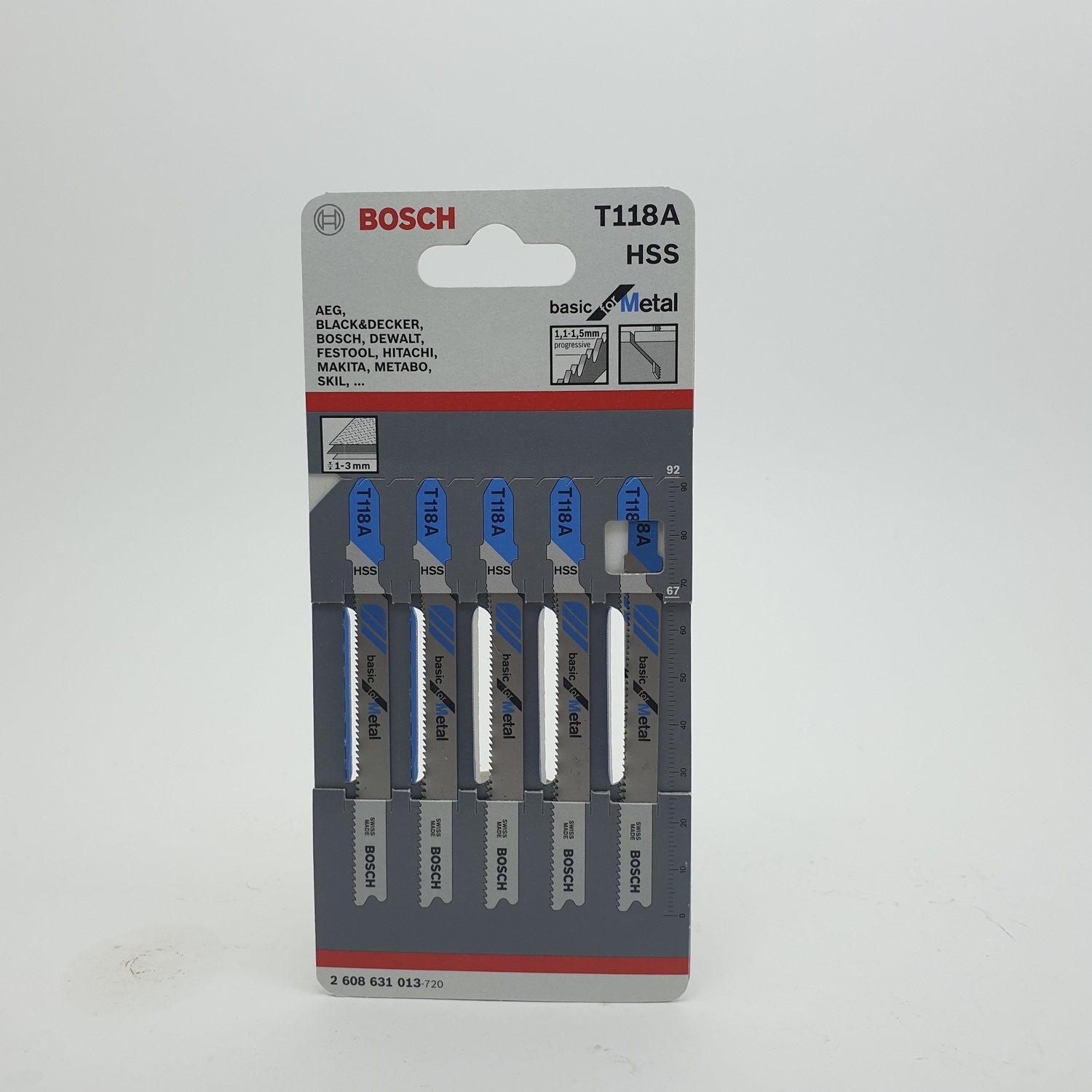 BOSCH ใบเลื่อยจิ๊กซอร์ บอซ T118A - สีเทาขาว