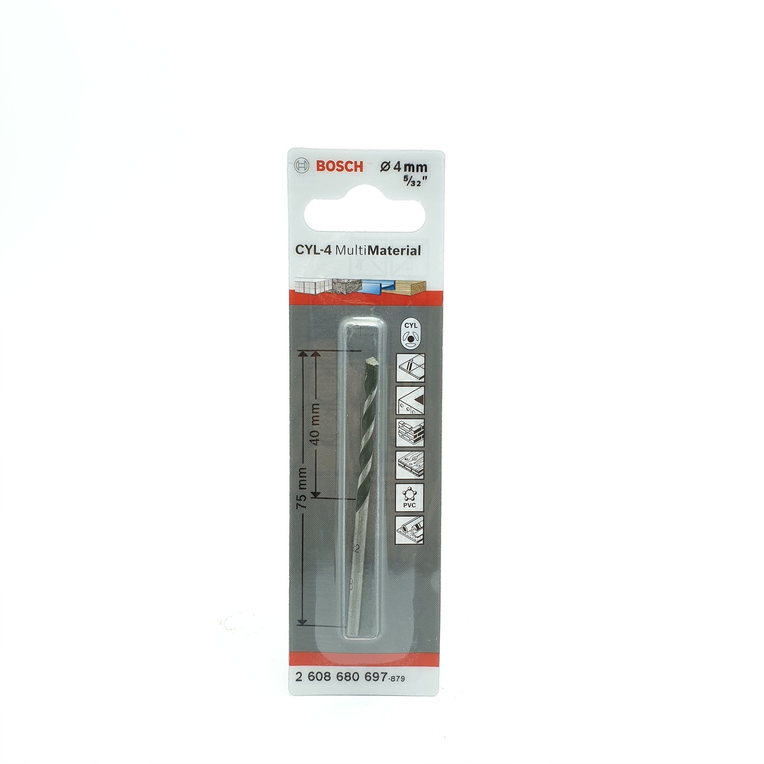 BOSCH ดอกเจาะอเนกประสงค์ก้านกลม CYL-4 : 4x40/70 มม.