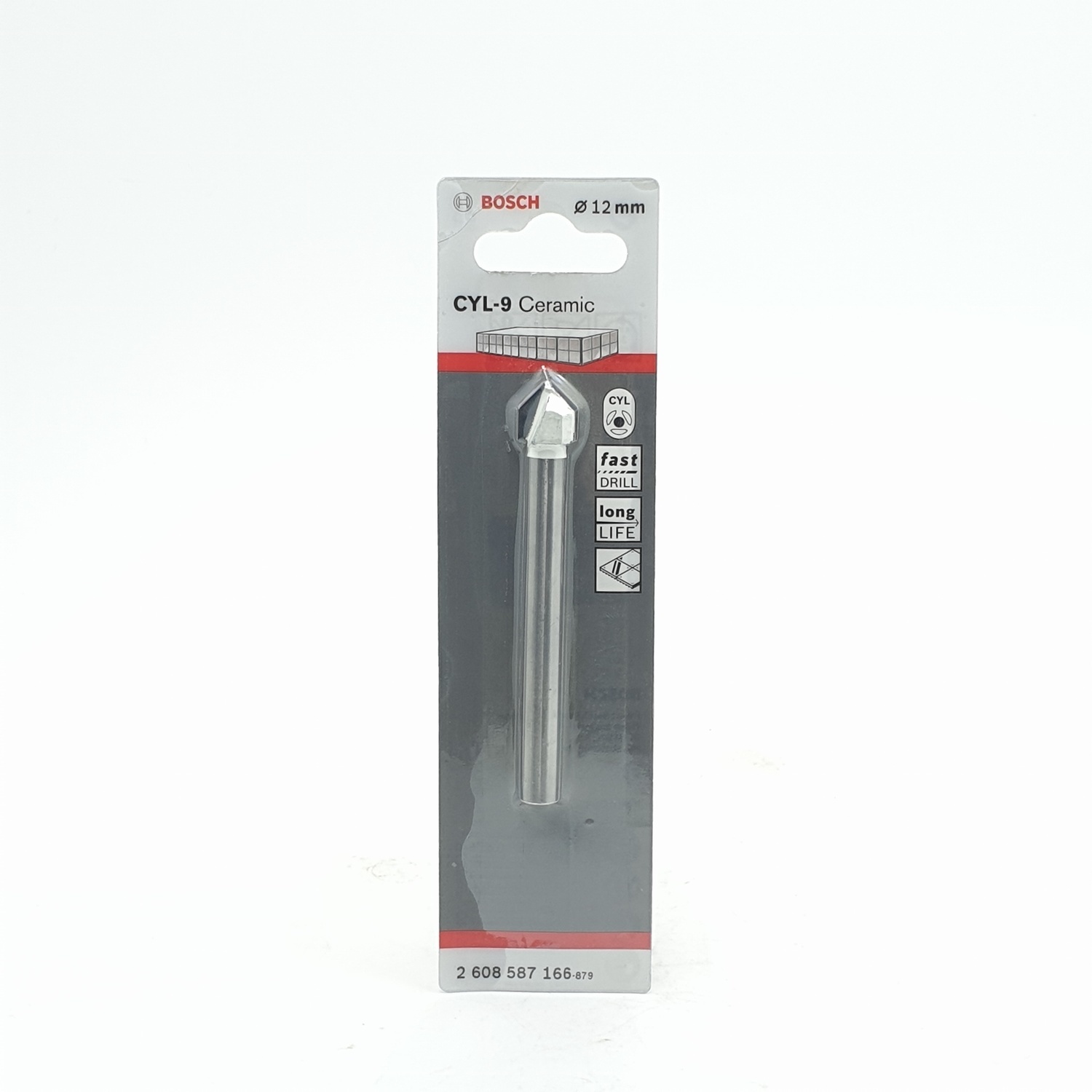 BOSCH ดอกเจาะกระเบื้อง 12x90mm. #166