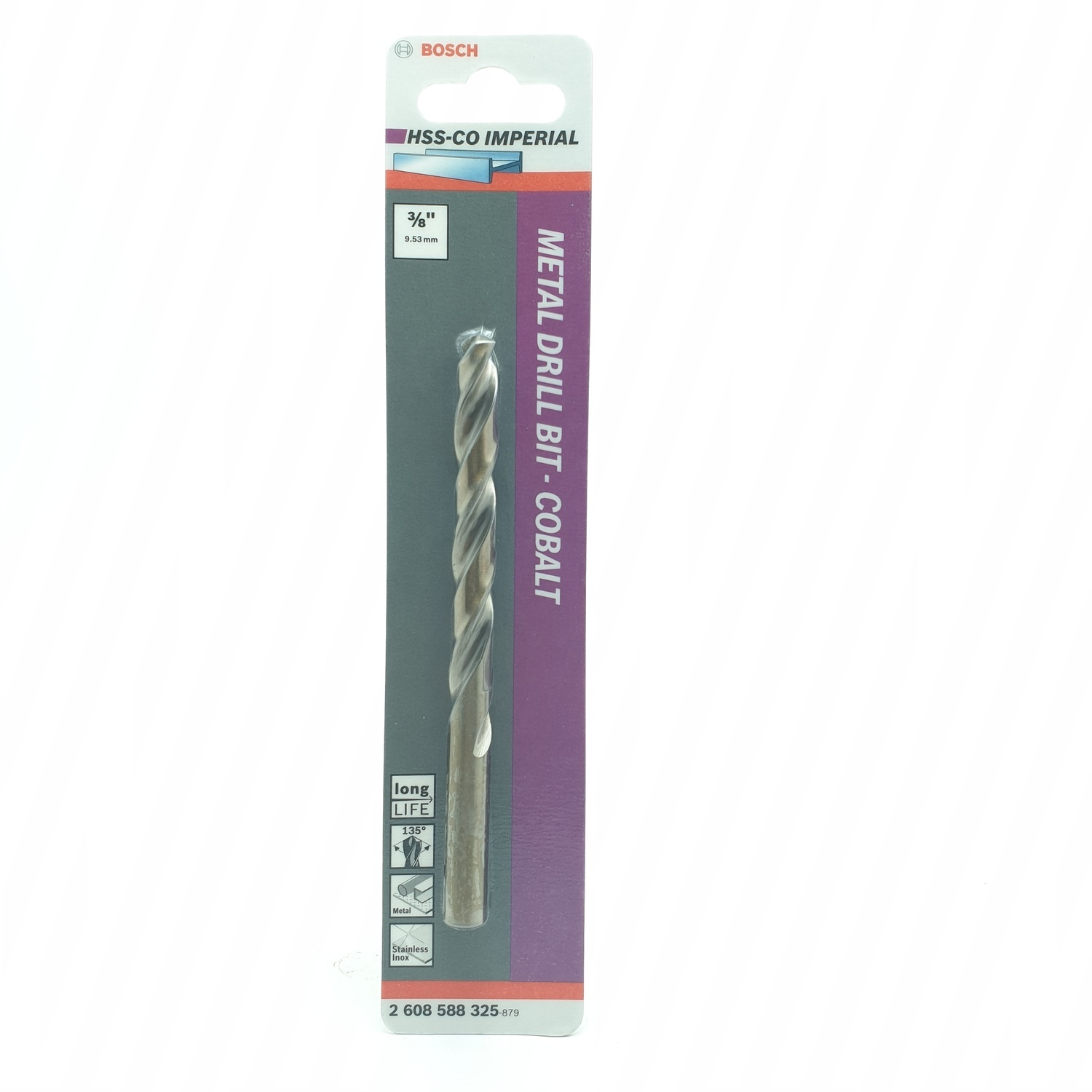 BOSCH ดอกสว่านเจาะเหล็ก 3/8x 127 mm. 3/8 เงิน