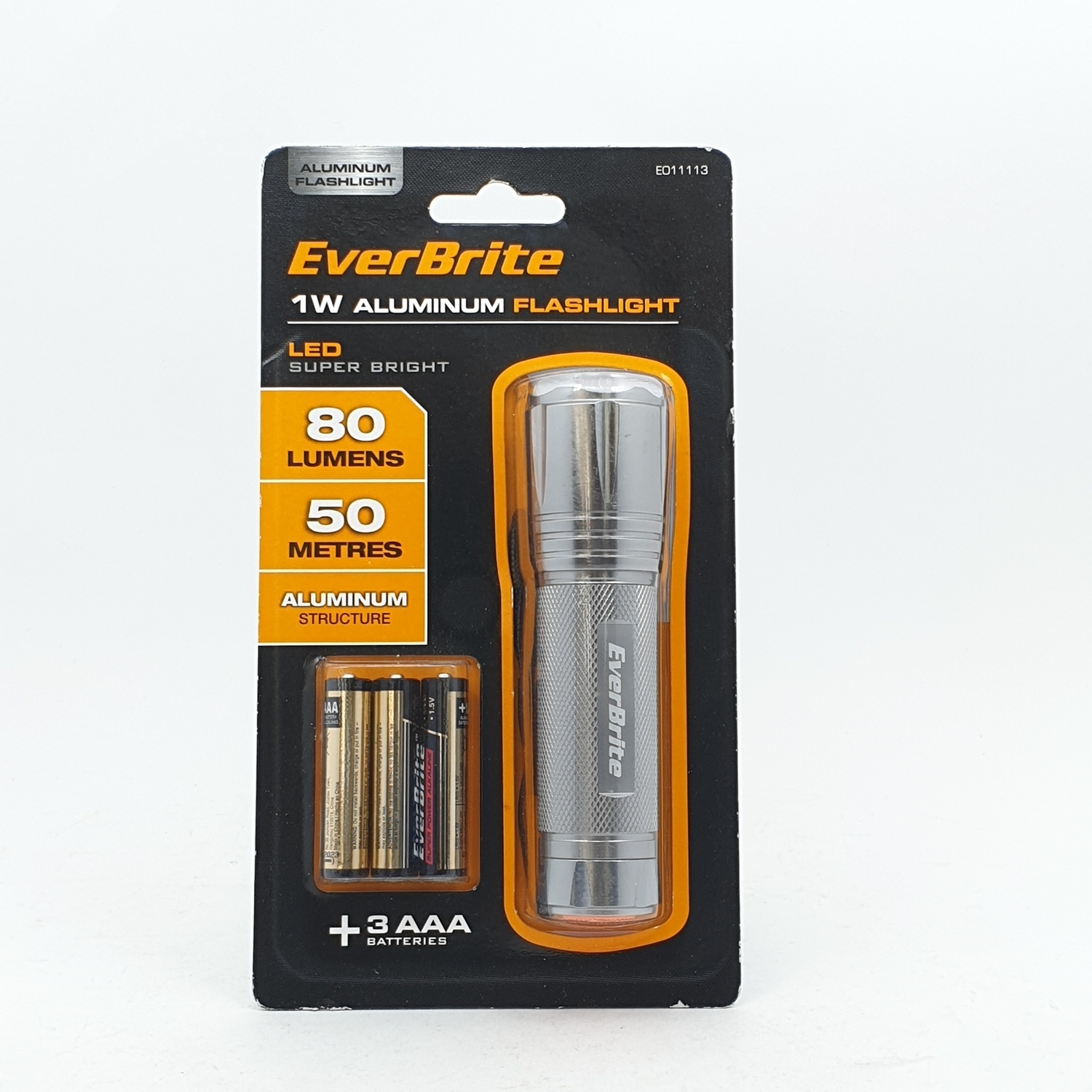 EVEBRITE ไฟฉาย EB ขนาด 3.1x128x3.1 cm รุ่น E011113 สีโครเมี่ยม