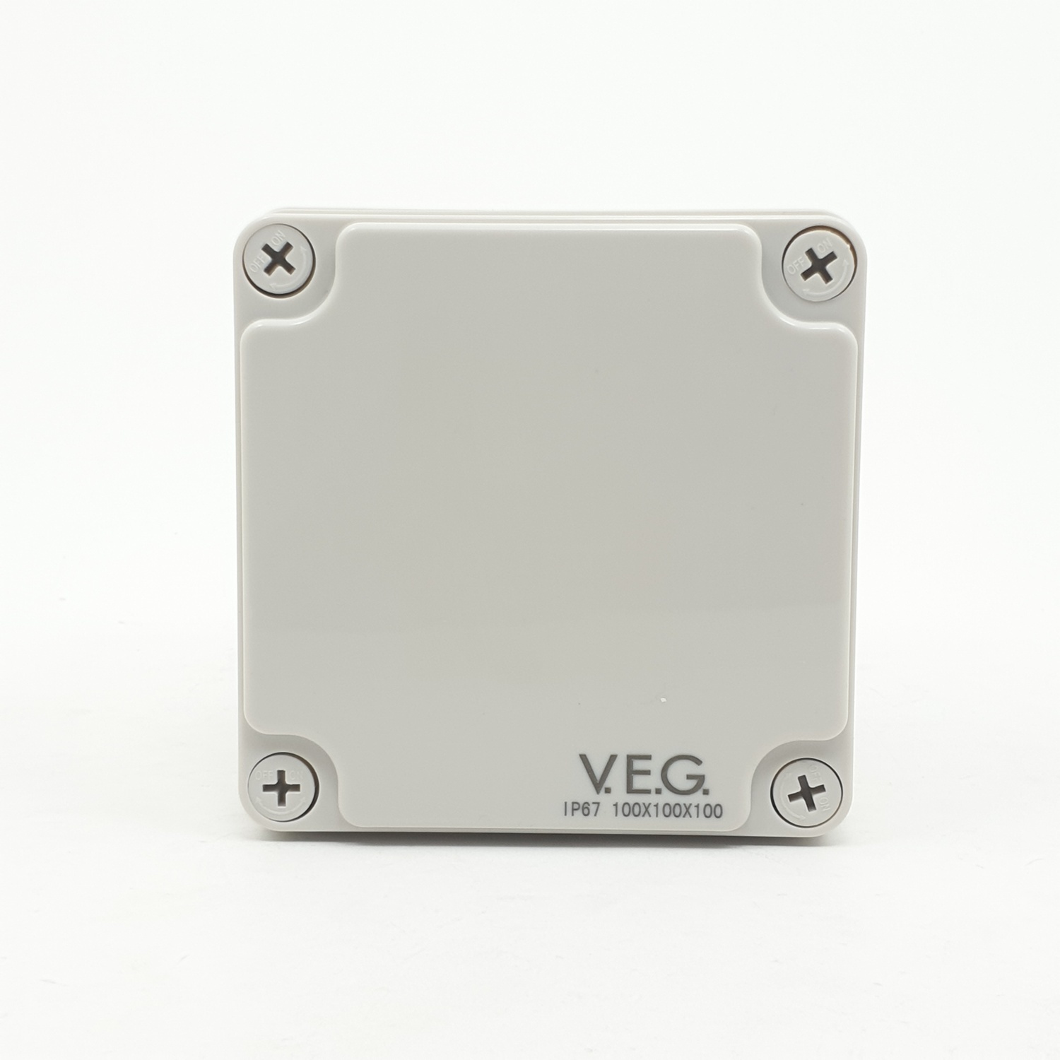 V.E.G กล่องกันน้ำพลาสติกTHE-05 100x100x100mm. V.E.G ขาว