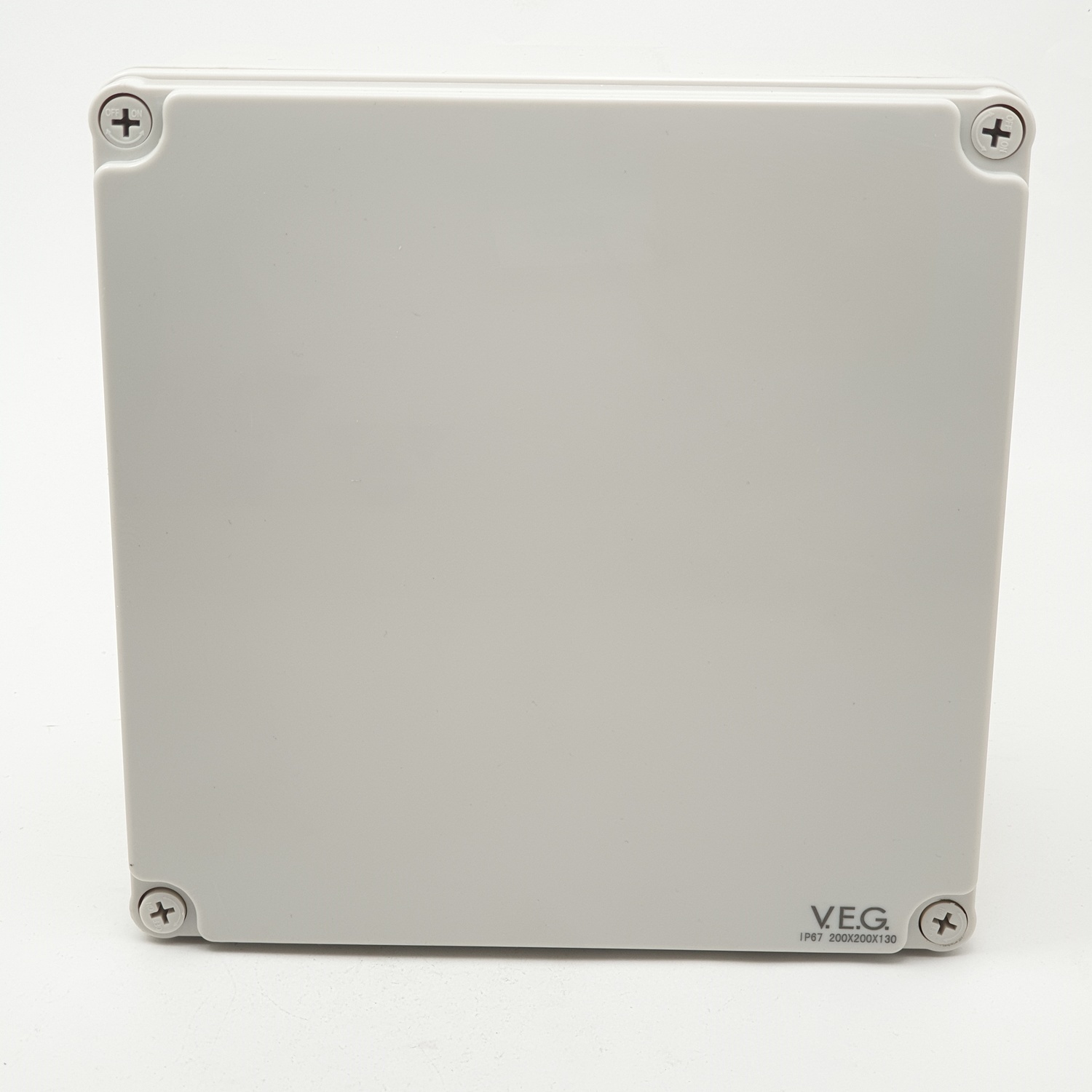 V.E.G. กล่องกันน้ำพลาสติก รุ่น THE-09 200×200×130mm สีเทา