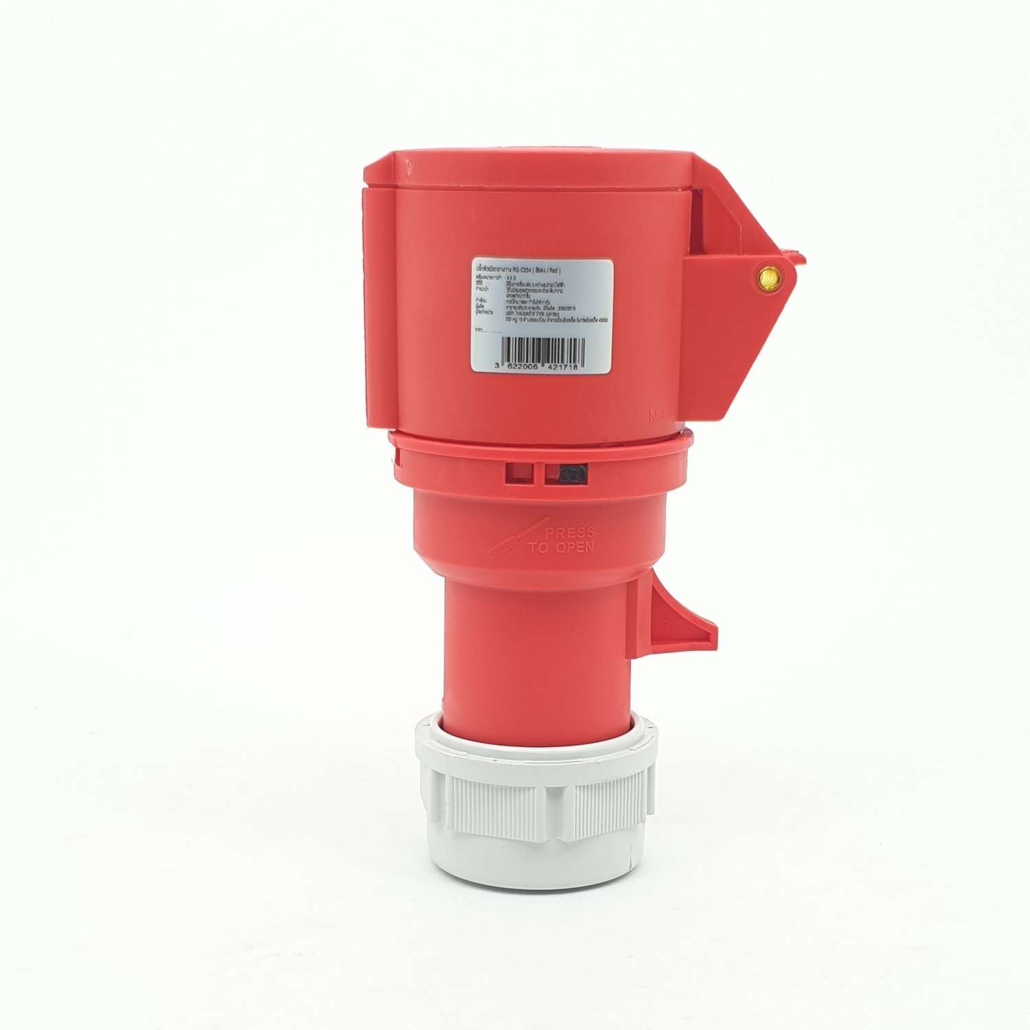 V.E.G พาวเวอร์ปลั๊กตัวเมีย(กลางทาง) 3P+E 32A IP44 สีแดง รุ่น RG-C224