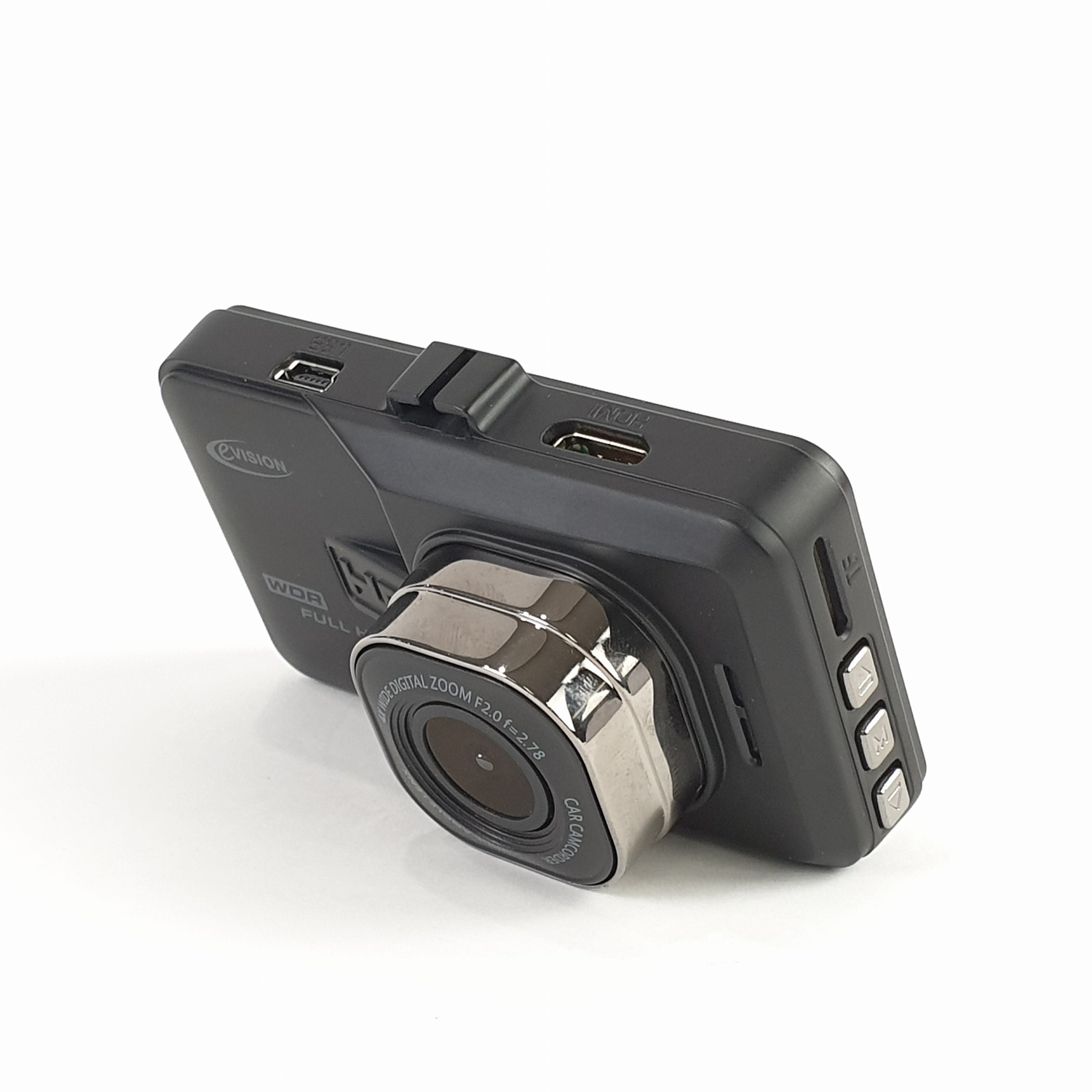 EVISION กล้องติดรถยนต์(กล้องหน้าและหลัง) รุ่น CD-060R (3นิ้ว) ขนาด 8.70x3.35x5.30cm สีดำ