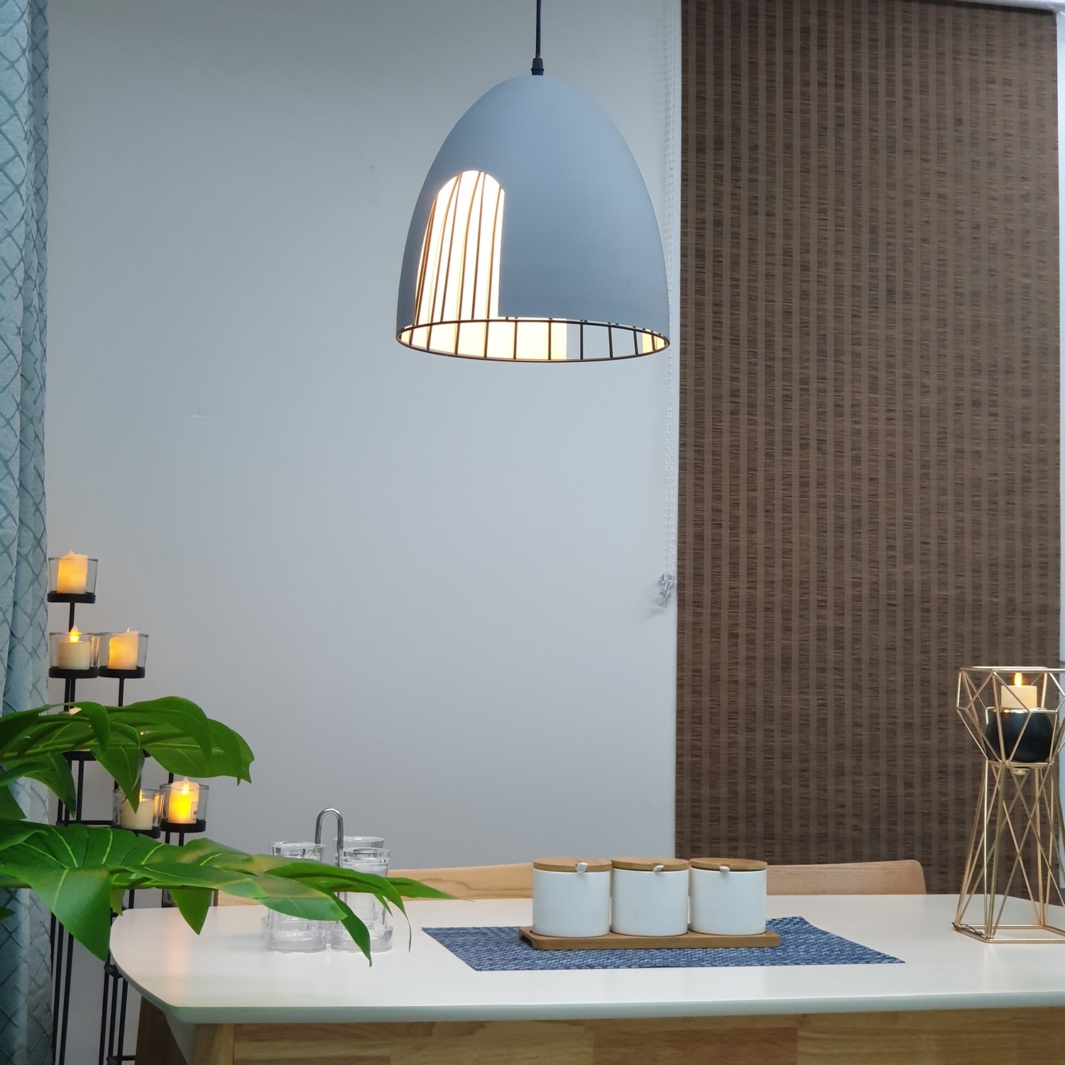 โคมไฟห้อย Factory Loft รุ่น 42928-1A เทา ซิลล่า