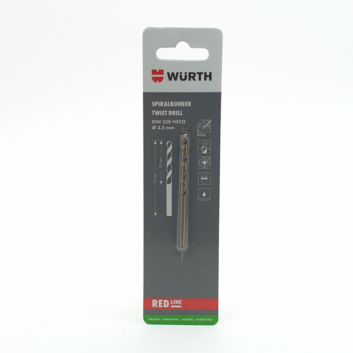 WUERTH ดอกสว่าน เจาะเหล็ก ขนาด 2.5 mm. DIN 338 HSS 2.5 mm.