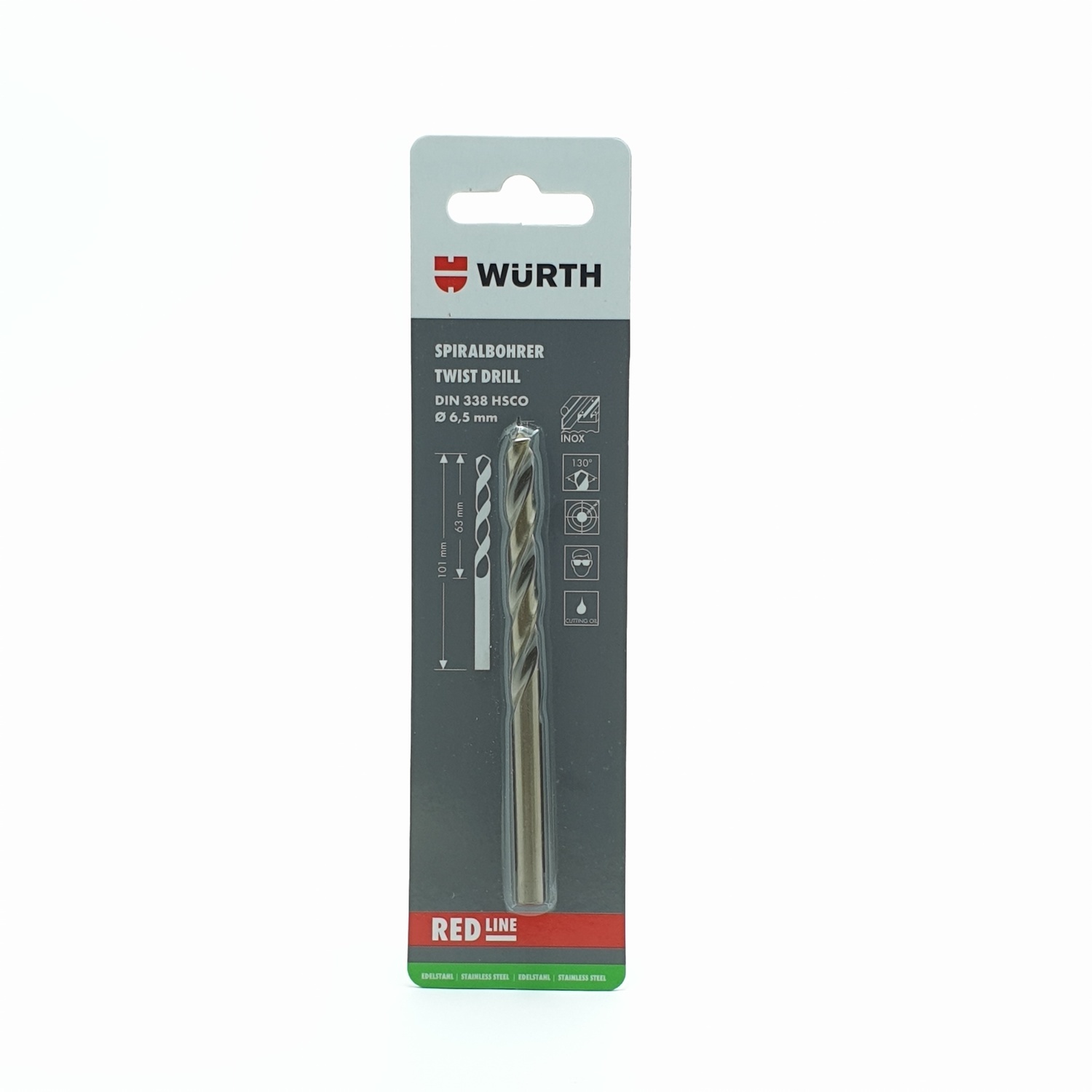 ดอกสว่านเจาะสแตนเลส 6.5 mm. HSCO WURTH
